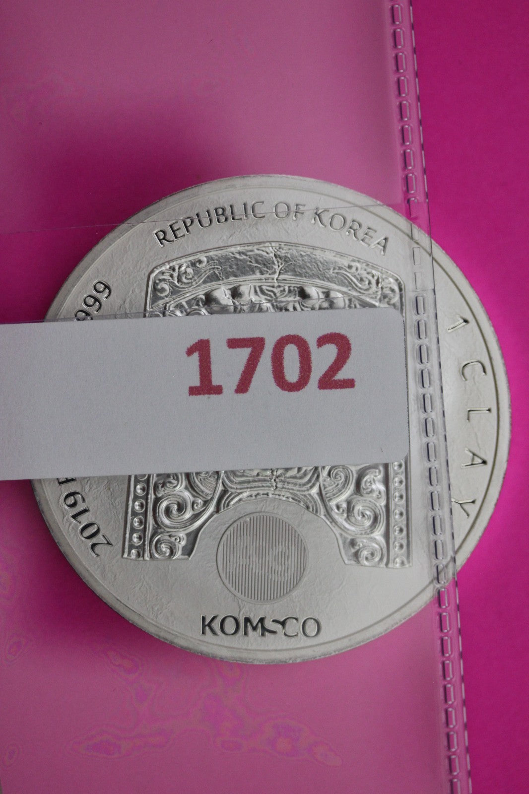 BU 2019 Korea ZI Sin Scrofa 1 Clay 1 OZ .999 Silver Guaranteed Authentic 1702