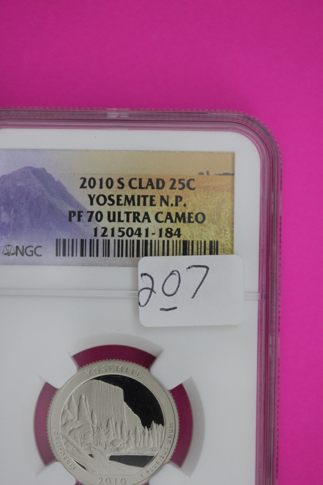 2010 S PR 70 Clad Yosemite Parks Quarter PCGS Certified Authentic Genuine 207