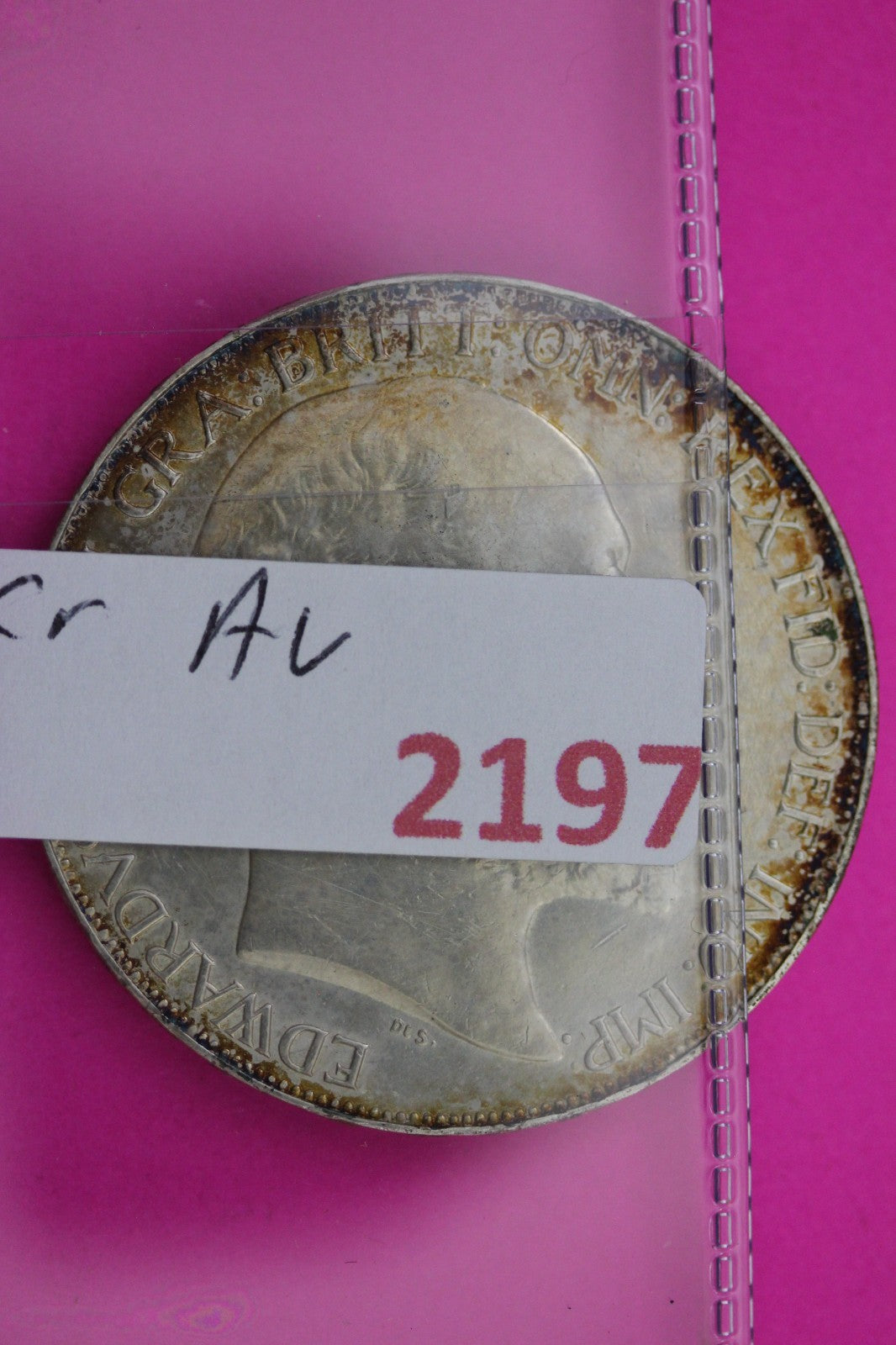 1902 United Kingdom Crown Silver Coin Guaranteed Authentic & Genuine 2197