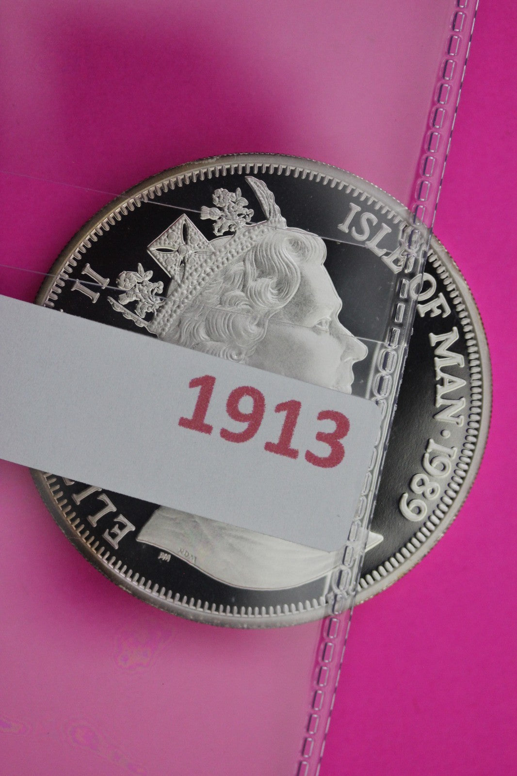 1989 Persian Cat 1 Ounce .999 Silver 1 Crown Isle of Man Guaranteed Genuine 1913