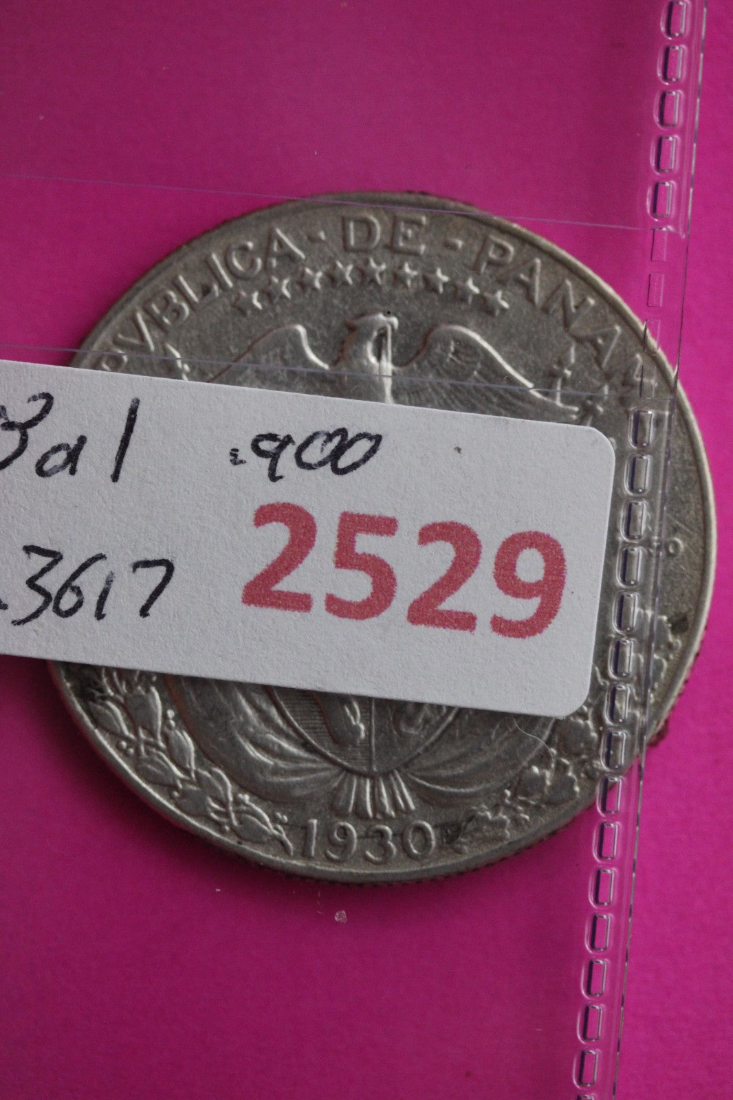 High Grade 1930 Panama 1/2 Half Balboa Silver Coin Guaranteed Authentic 2529