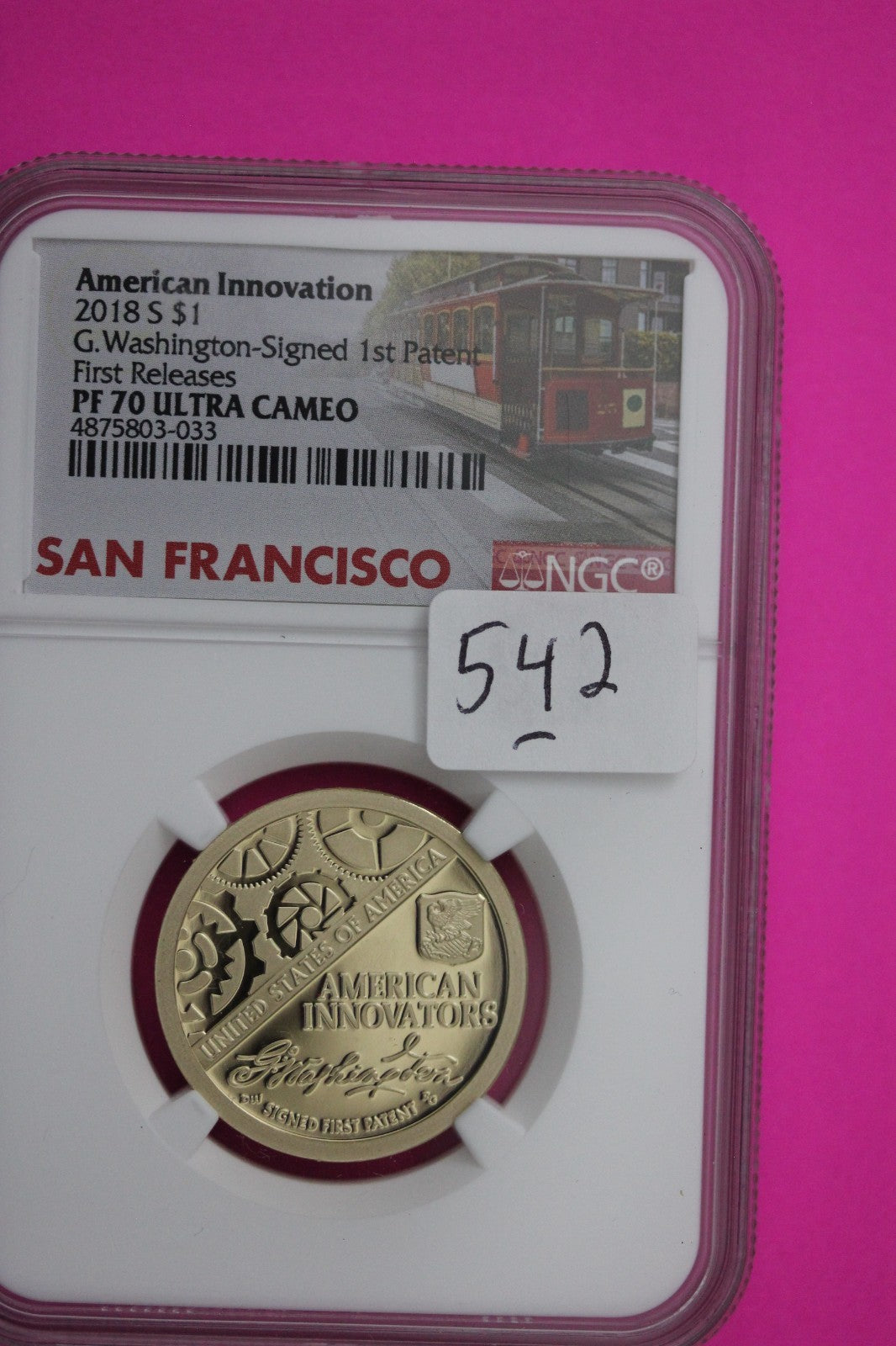 2018 PF 70 Proof Ametican Innovation Dollar NGC Graded Certified Authentic 542