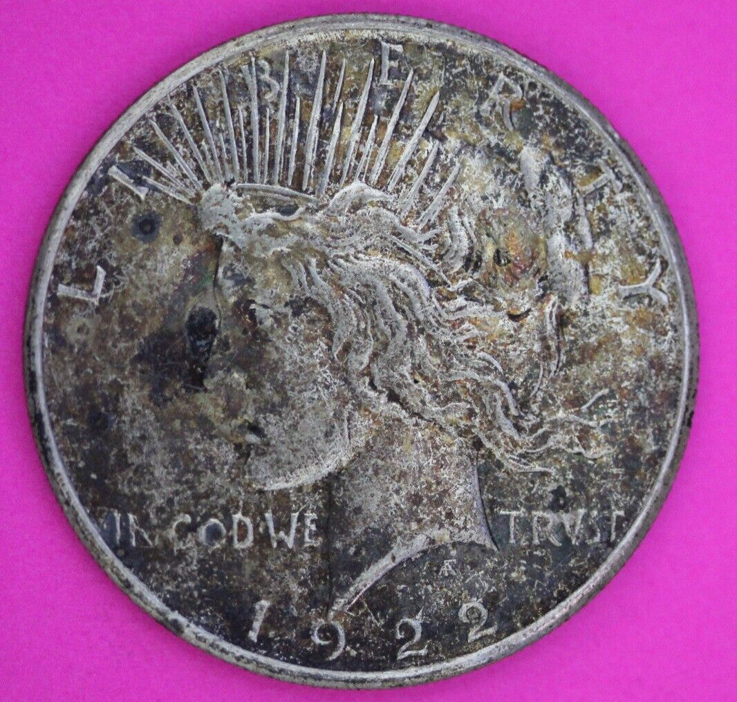 Toned 1922 S Liberty Peace Silver Dollar Semi Key Date San Francisco Coin 18