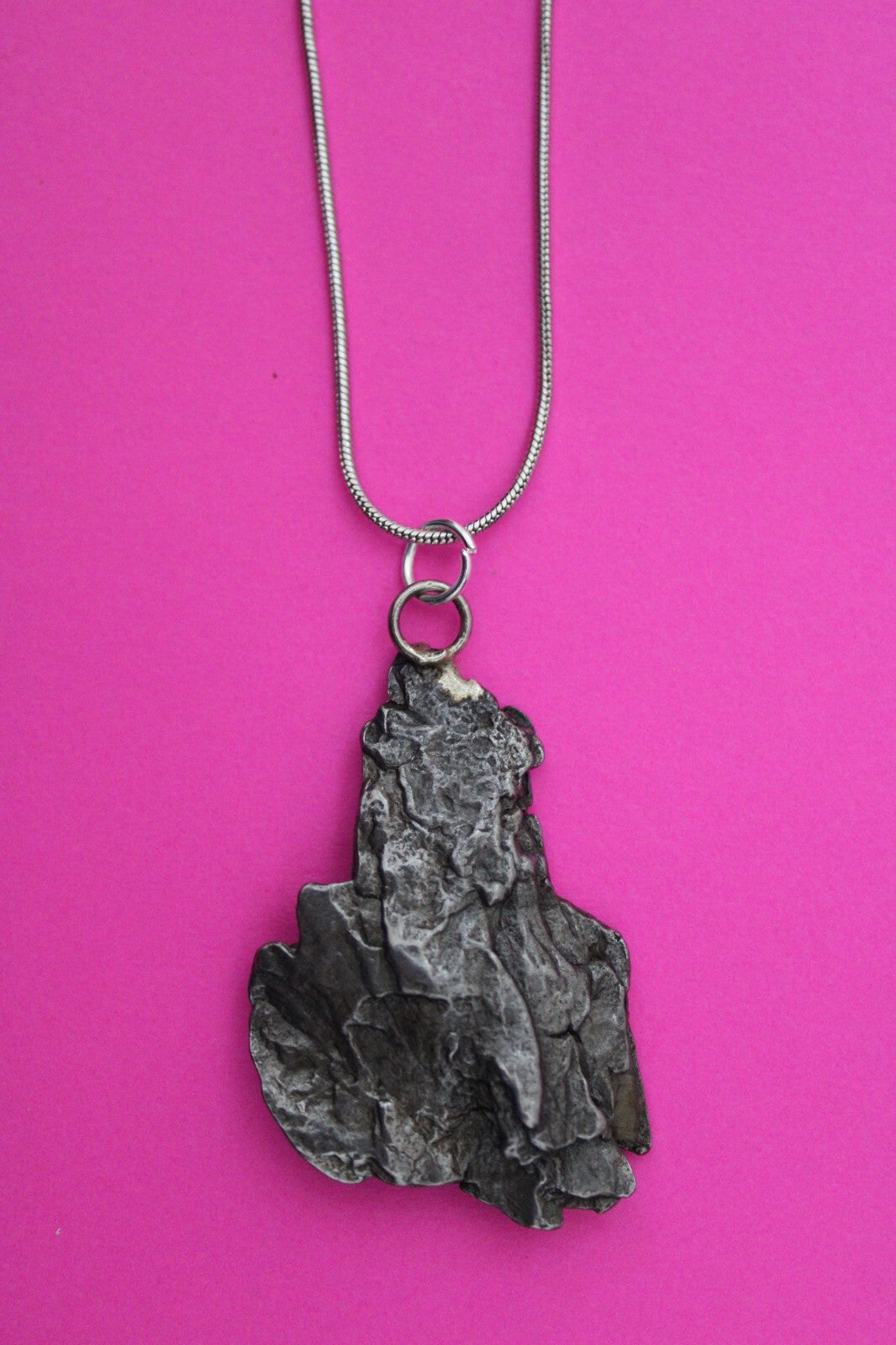 Meteorite Necklace W/ Chain Campo Del Cielo 15 Grams Real Dinosaur Girl COA 21