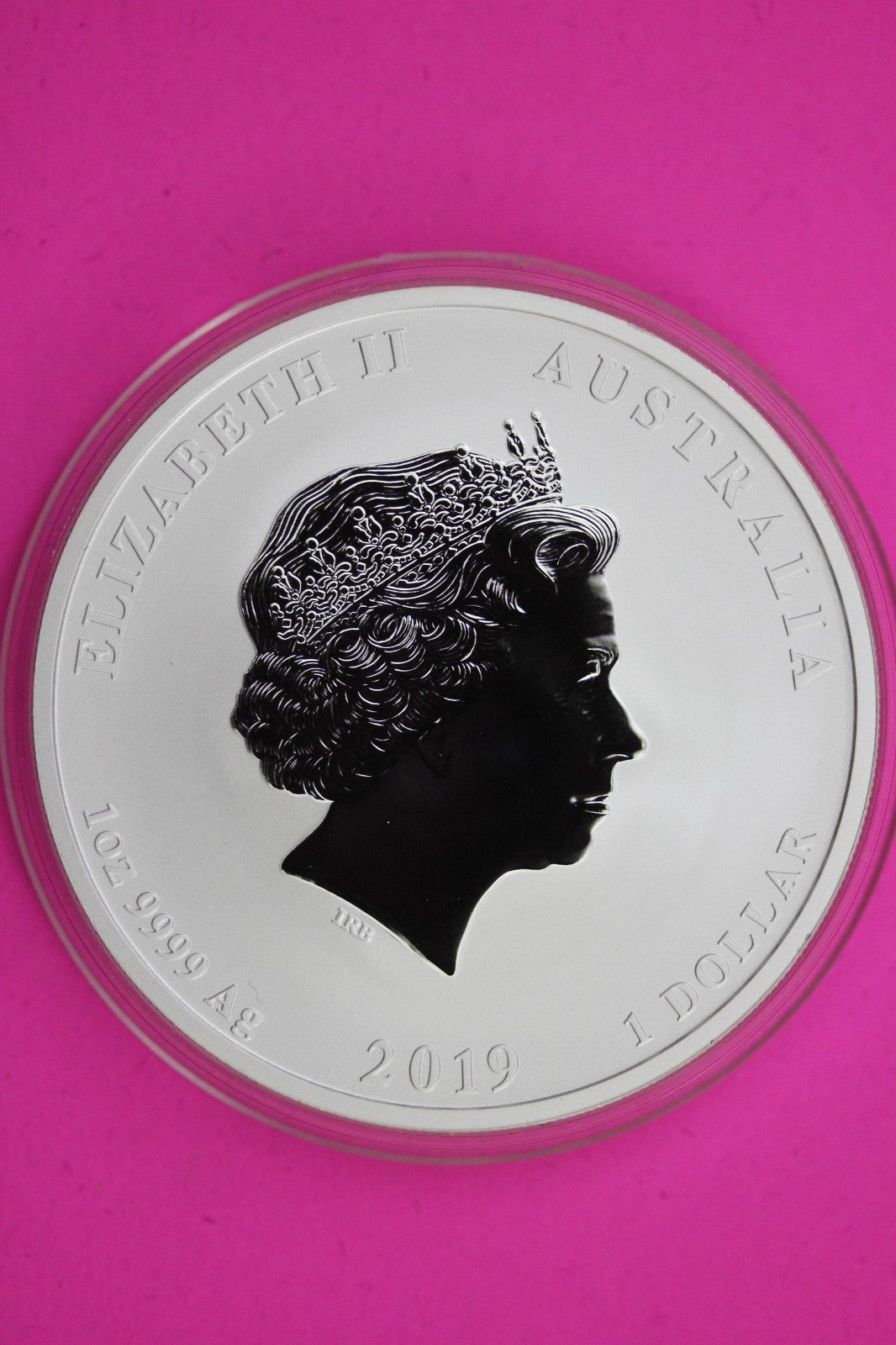 2019 Year of the Pig Australia $1 Dollar Coin 1 Troy OZ Silver Authentic C135