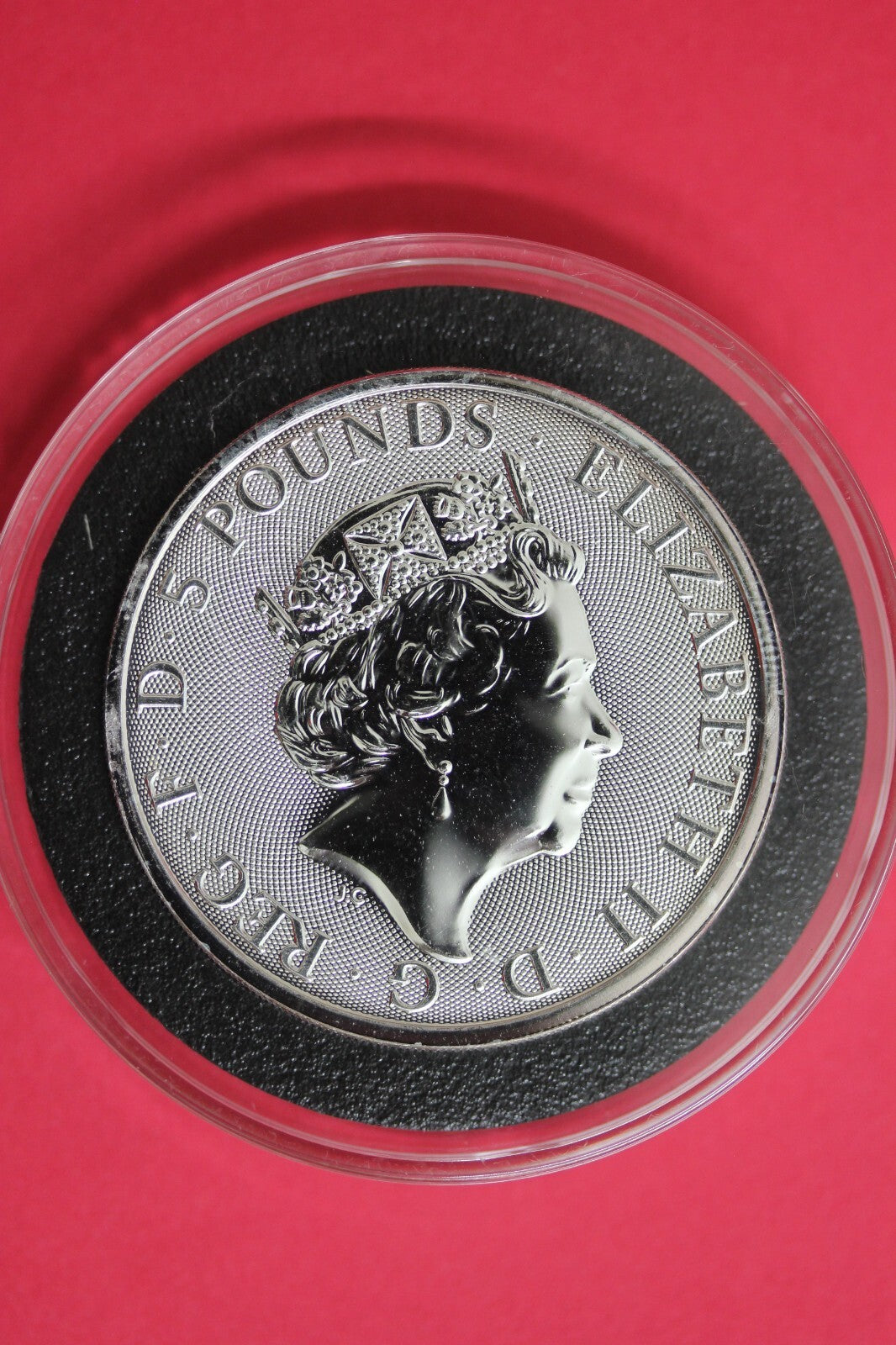 2019 £5 UK Yale Of Beaufort 2 Troy Ounces .999 Fine Silver Medal GFB 6078