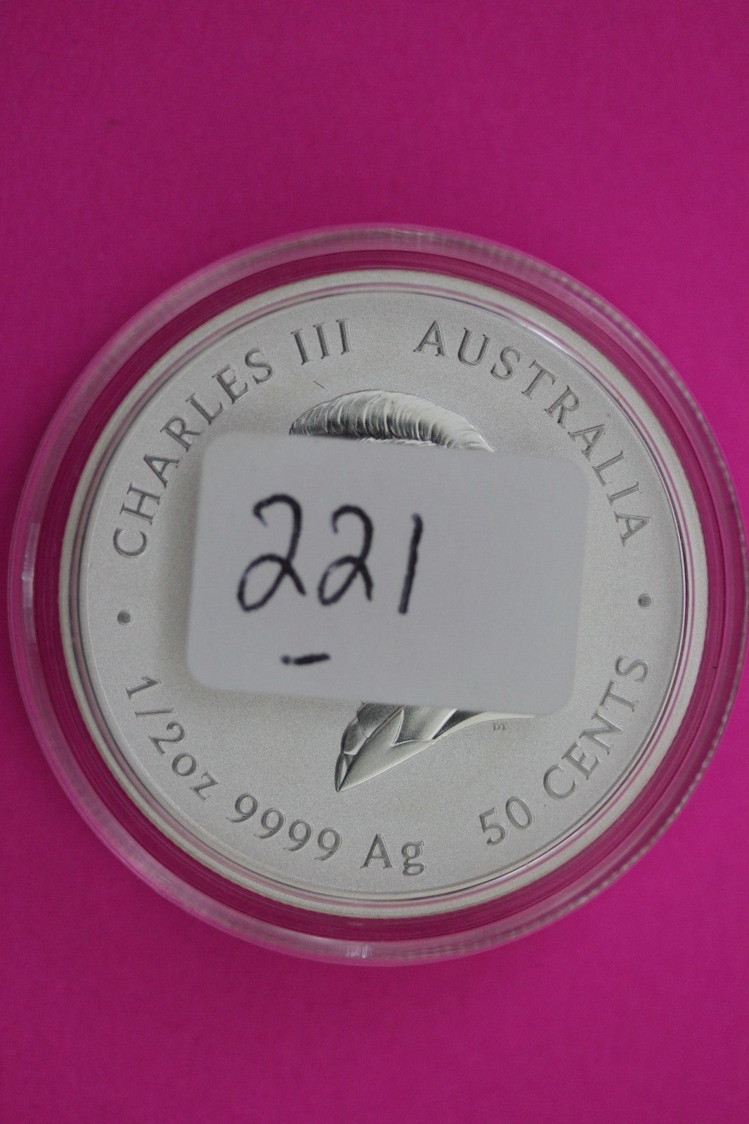 2025  Year of the Snake Australia 50 Cents 1/2 Ounce Silver Mint Capsule C221