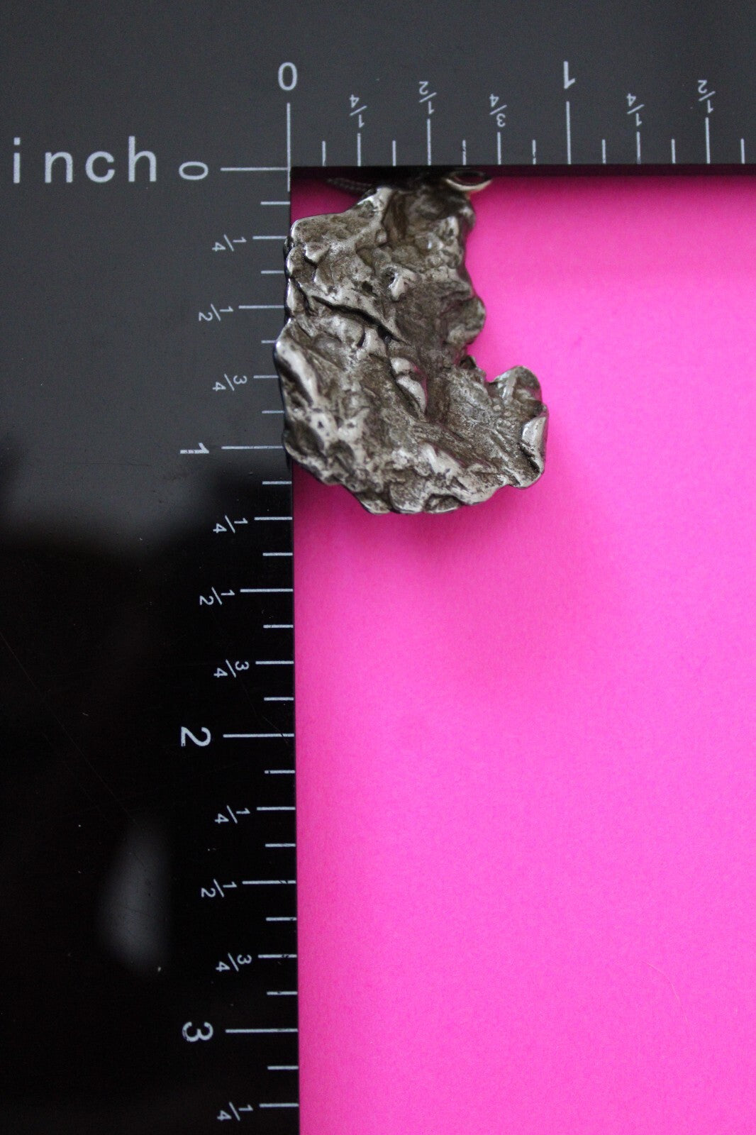 Meteorite Necklace W/ Chain Campo Del Cielo 14.9 Grams Real Dinosaur Girl COA 32