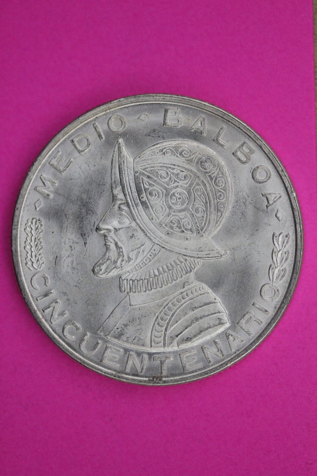 Gem Brilliant Uncirculated 1953 Panama Half Balboa Silver Low Mintage Coin 30