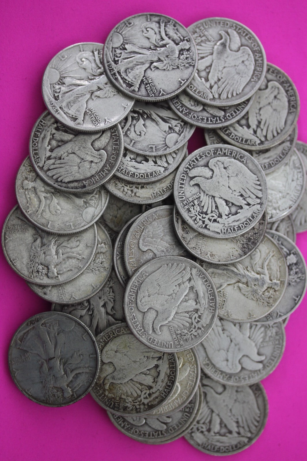 6 Standard Ounces Coin Weight 90% Silver Junk Walking Halves & Mercury Dimes