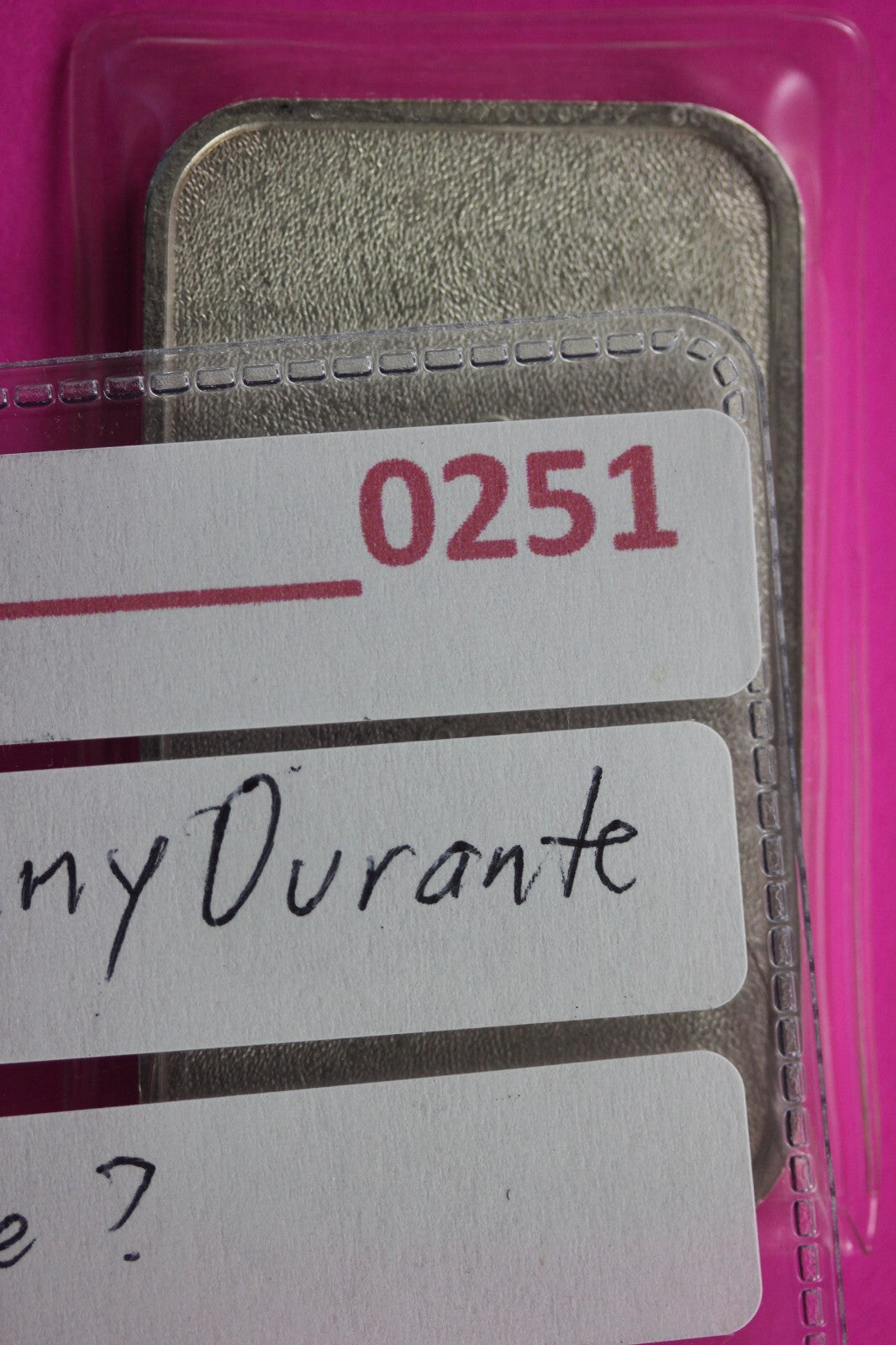 Jimmy Durante The Sehnozzola Rare Vintage Art Bar 1 oz .999 Silver Bar 251N