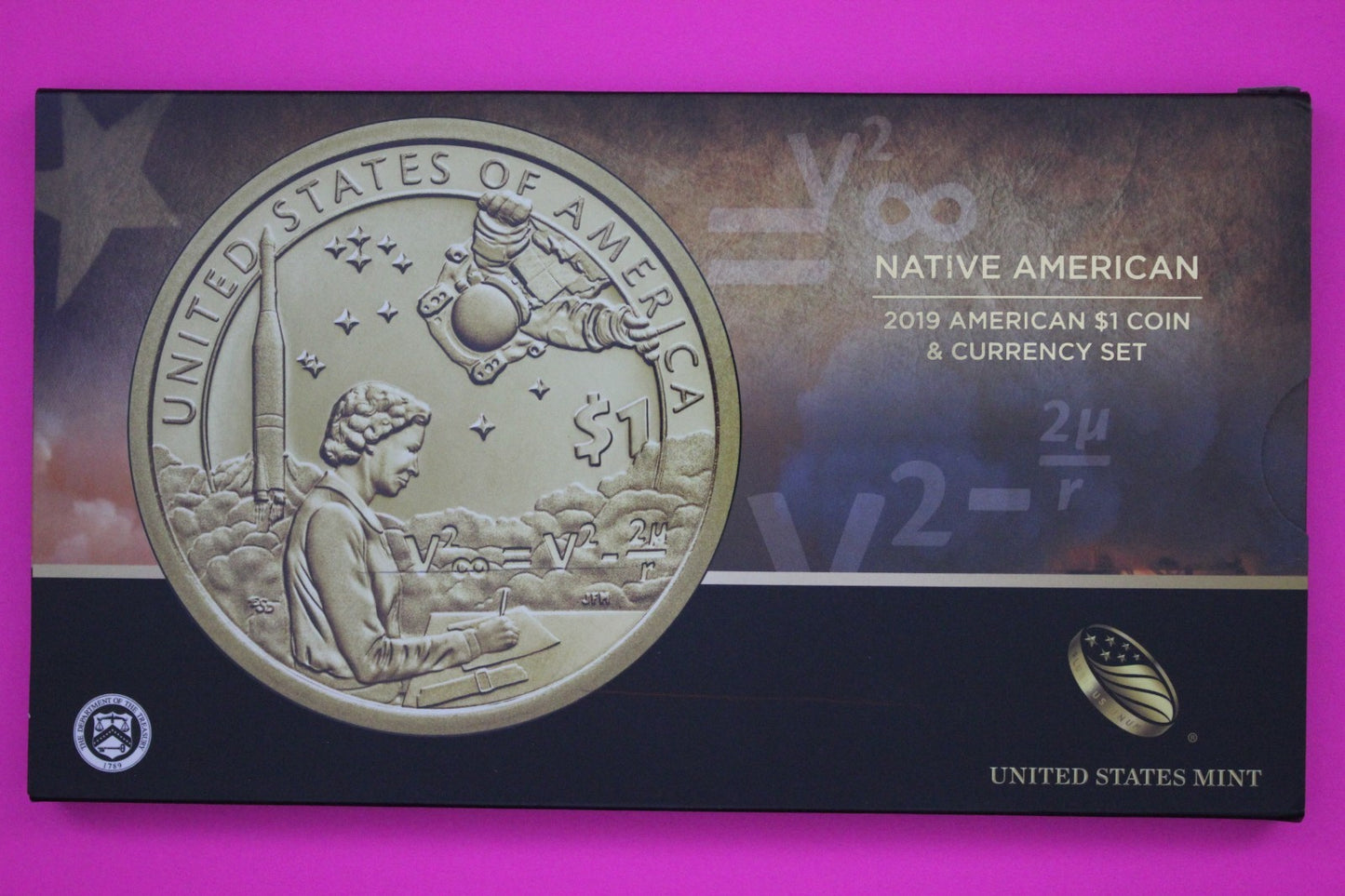 2019 Coin & Currency Set Enhanced Infant Child BU Dollar & $1 Note COA 9005