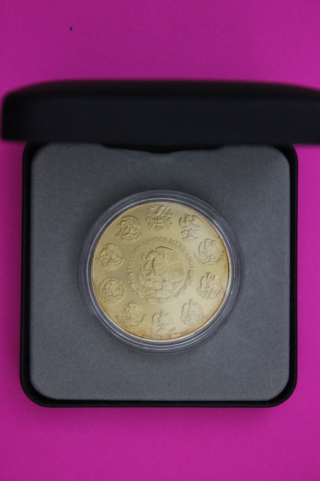 Very Rare 2016 Mexico Libertad Imbedded Meteorite Silver Coin 1 OZ Box COA 7115