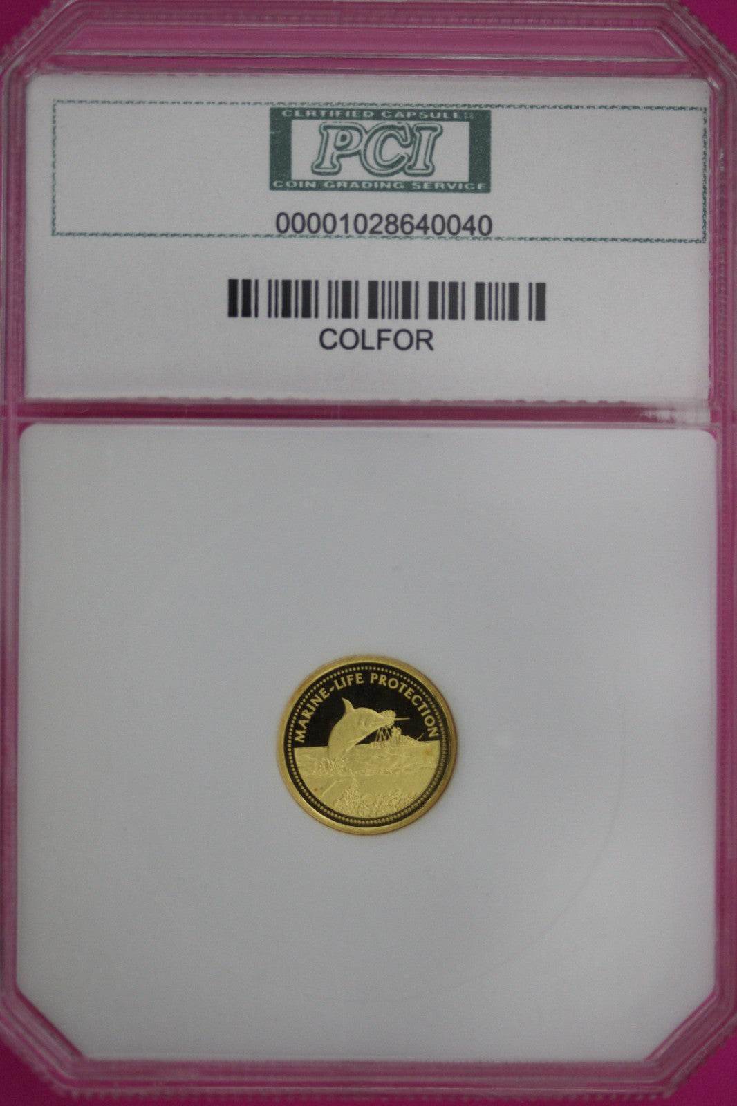 2000 Palau $1 Gold Coin Proof Cameo 1.25 Grams .999 Guaranteed Genuine Slab 963