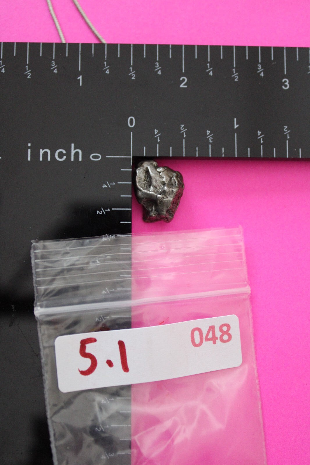 Meteorite Necklace W/ Chain Campo Del Cielo 5.1 Grams Real Dinosaur Girl COA 48