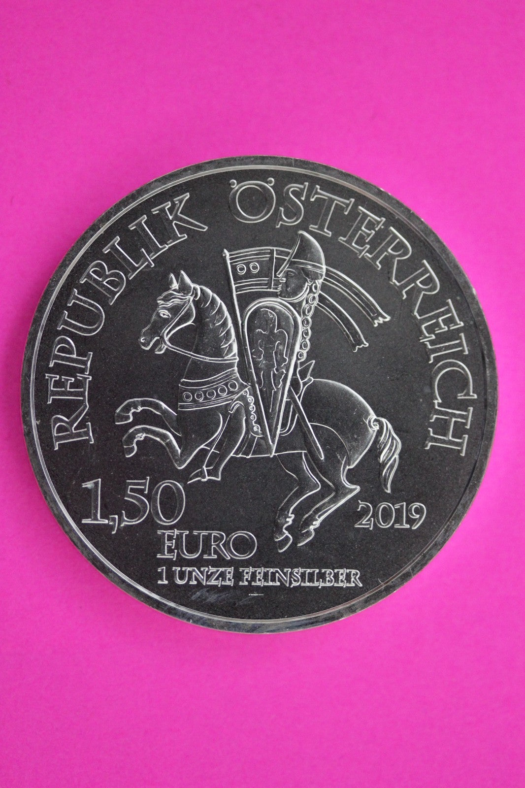 2019 Austria 1.5 Euros 1 Ounce Silver Wiener Neust Guaranteed Genuine Coin 1893