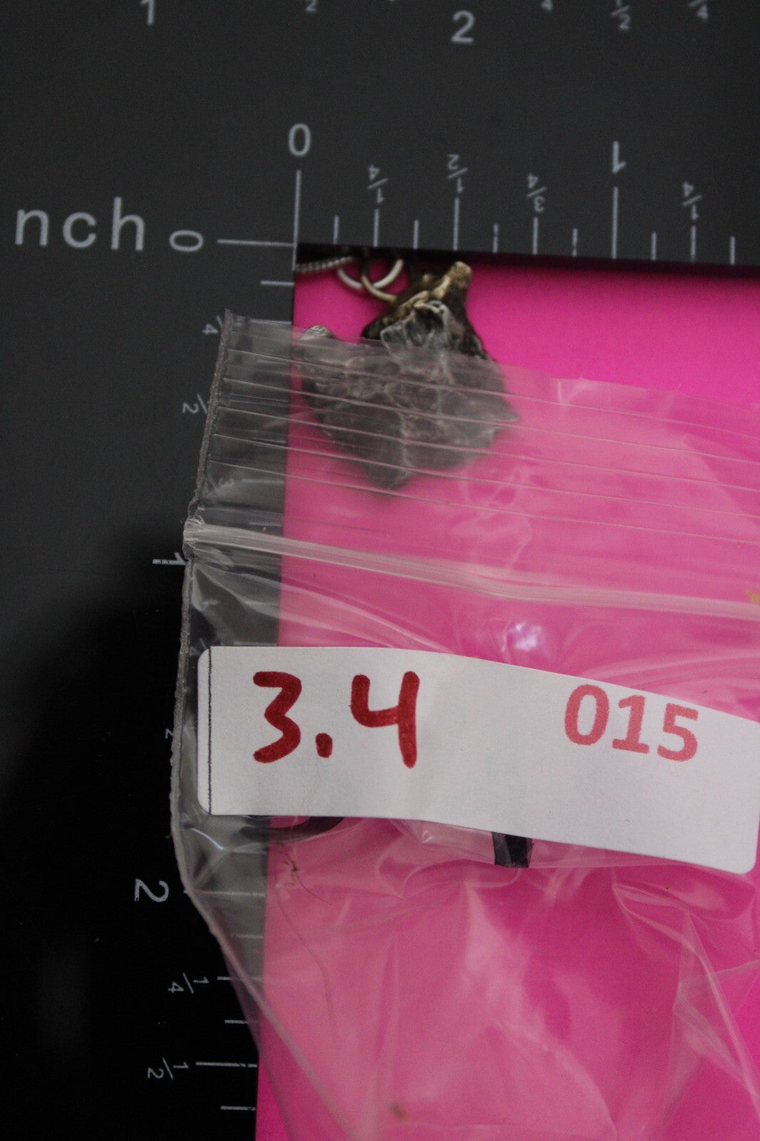 Meteorite Necklace W/ Chain Campo Del Cielo 3.4 Grams Real Dinosaur Girl COA 15