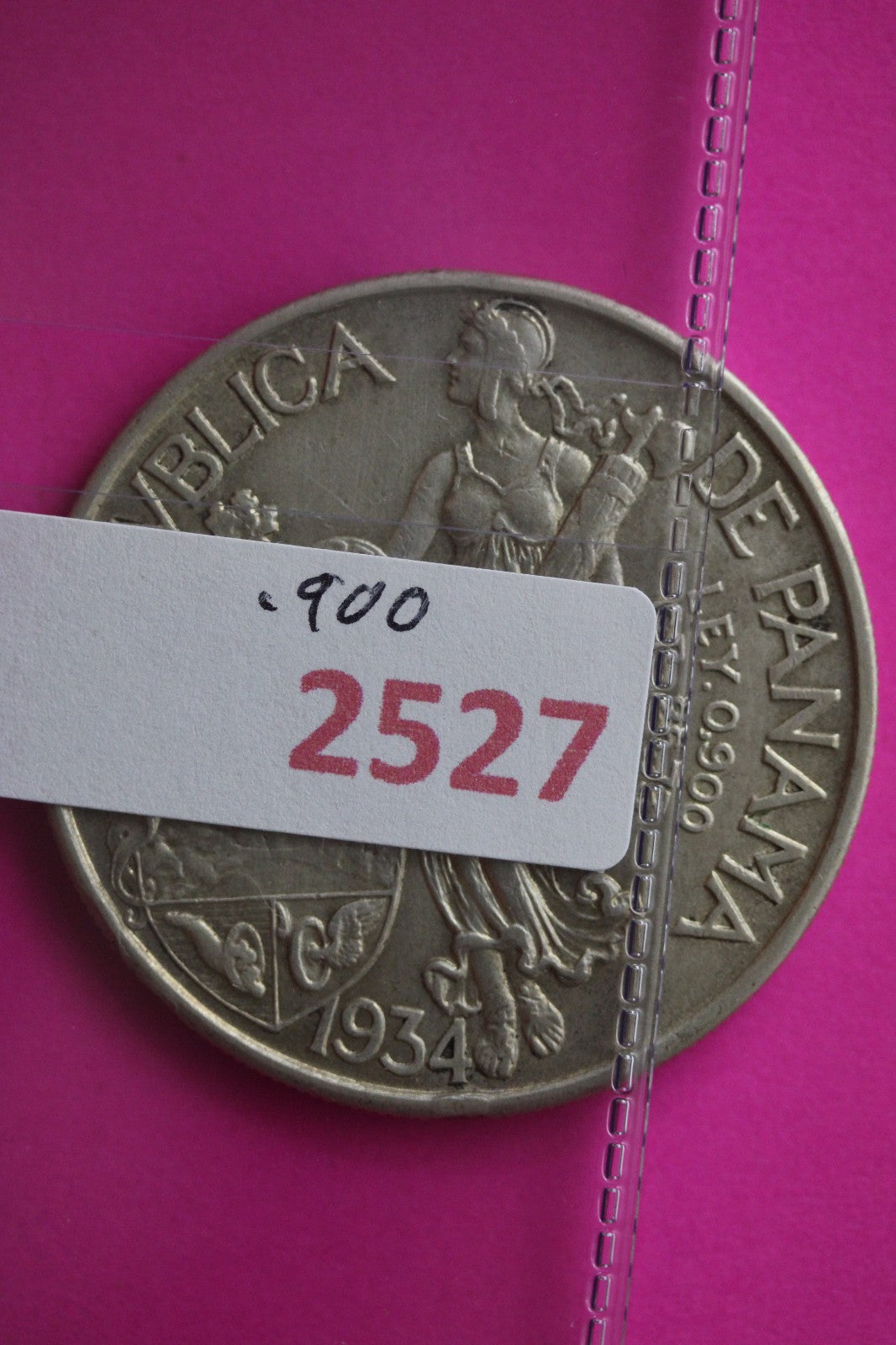 1934 Panama 1 Balboa Silver Coin Guaranteed Authentic American Seller 2527