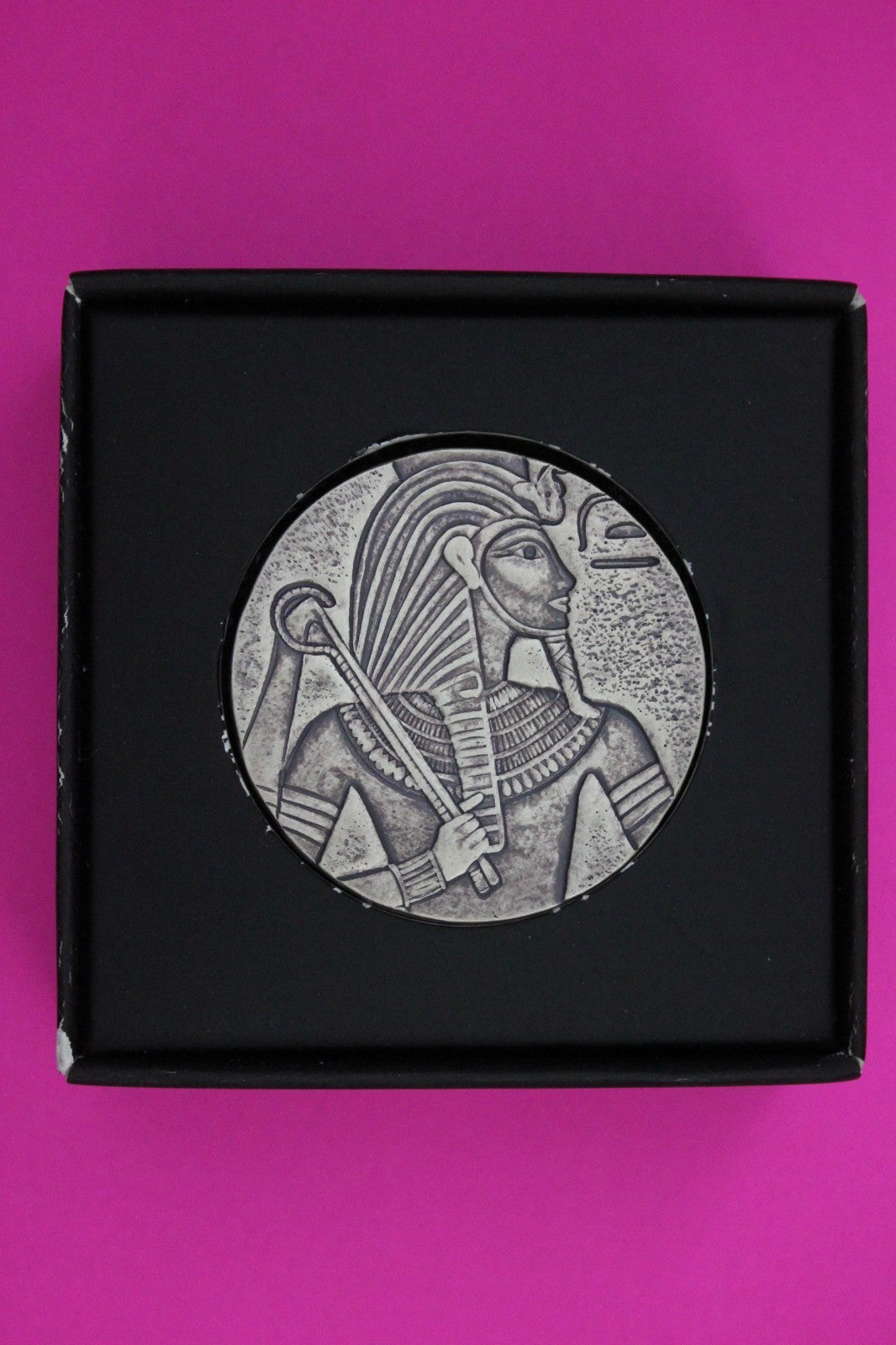 Antiqued 2016 Republic of Chad 3000 Francs 5 Troy Ounces Silver COA Box 6137