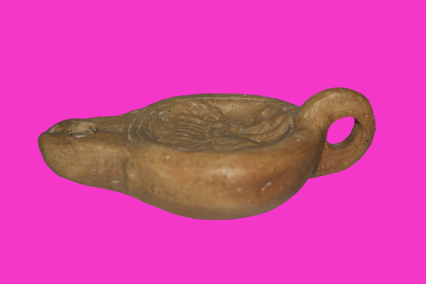 Four Horse War Chariot Oil Lamp Ancient Holy Land Artifact 200-400 AD COA J123