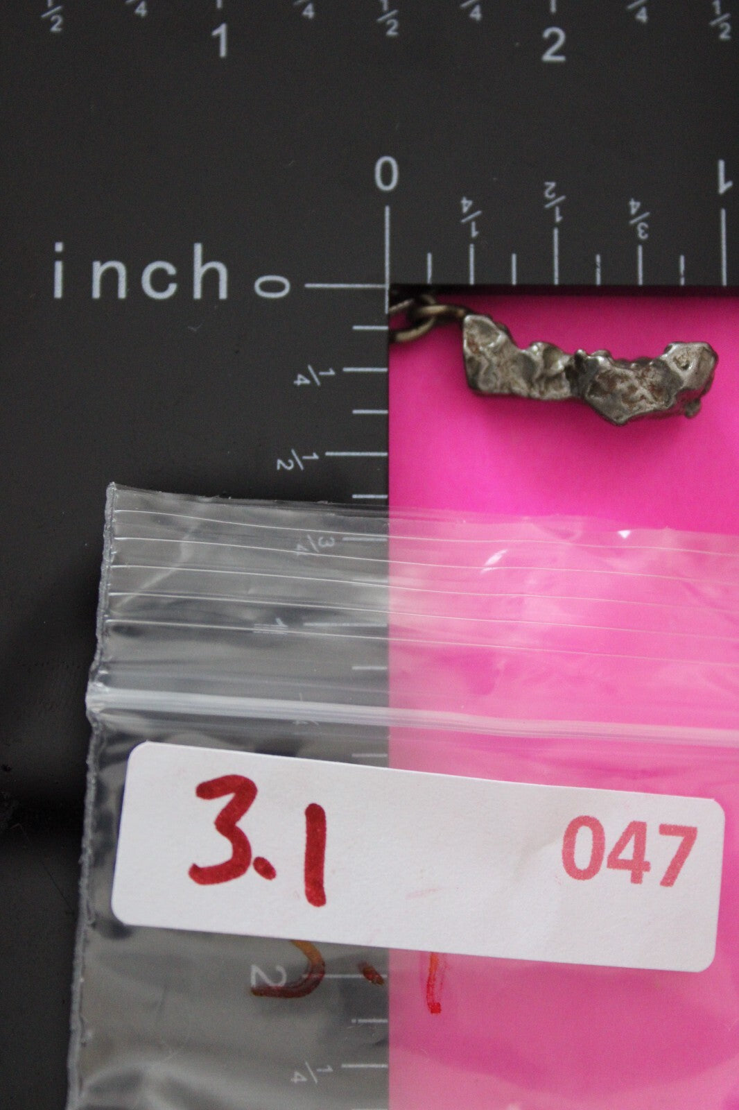 Meteorite Necklace W/ Chain Campo Del Cielo 3.1 Grams Real Dinosaur Girl COA 47