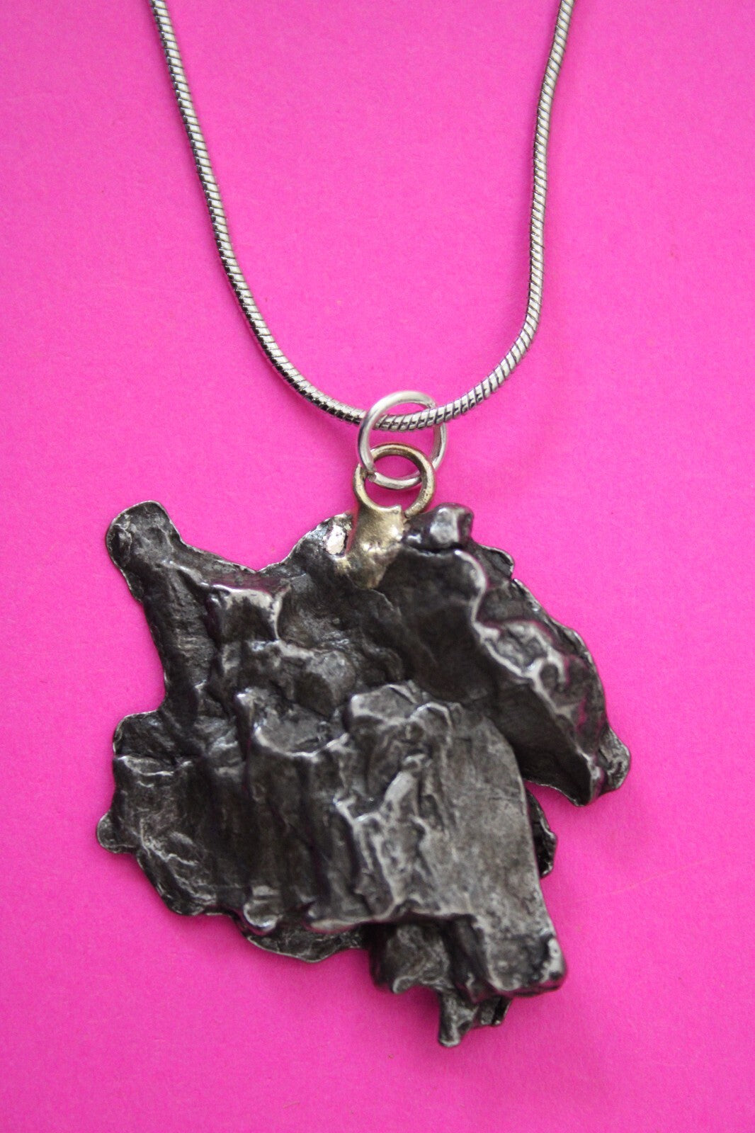 Meteorite Necklace W/ Chain Campo Del Cielo 10.5 Grams Real Dinosaur Girl COA 03
