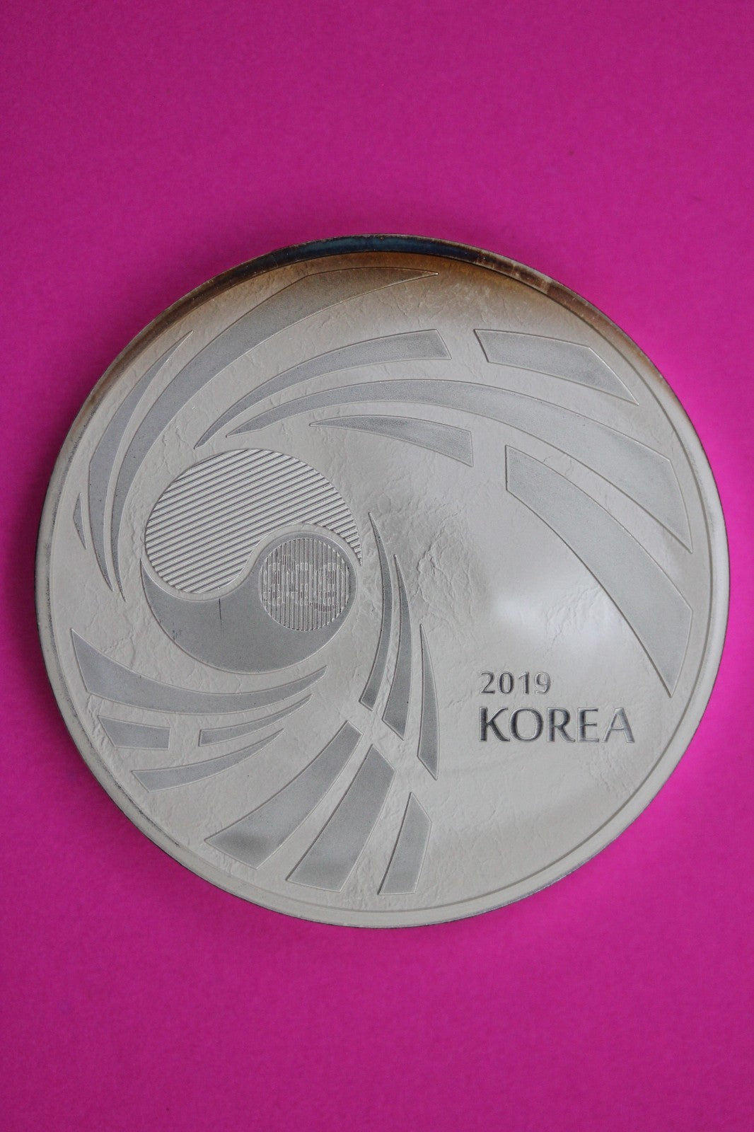 BU 2019 Korea Taekwindo 1 OZ .999 Silver Medal Guaranteed Authentic Genuine 1704