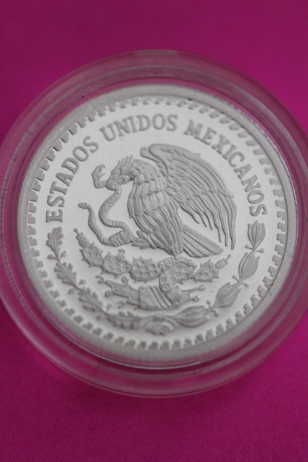 2007 Proof Mexico Libertad 1/20 Onza Silver Coin 1/20 Ounce In Mint Capsule 2083