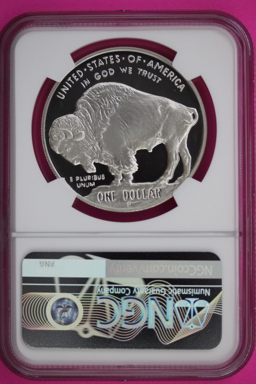 2001 P PF 69 Buffalo Commemorative Silver Dollar NGC Graded Ultra Cameo Slab 997