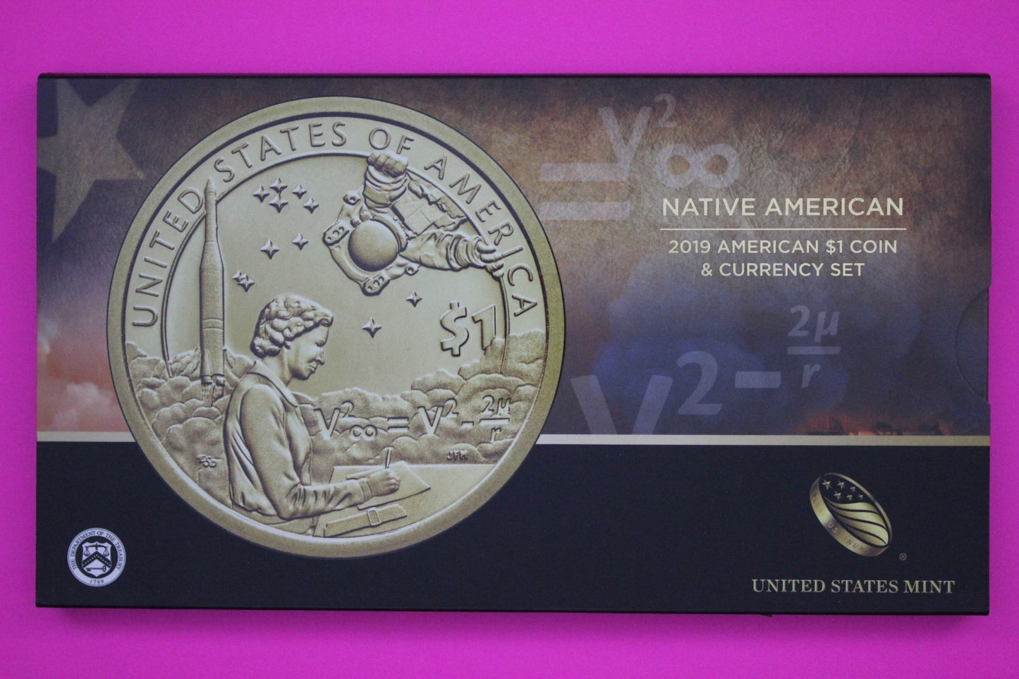 2019 Coin & Currency Set Enhanced Infant Child BU Dollar & $1 Note COA 9004