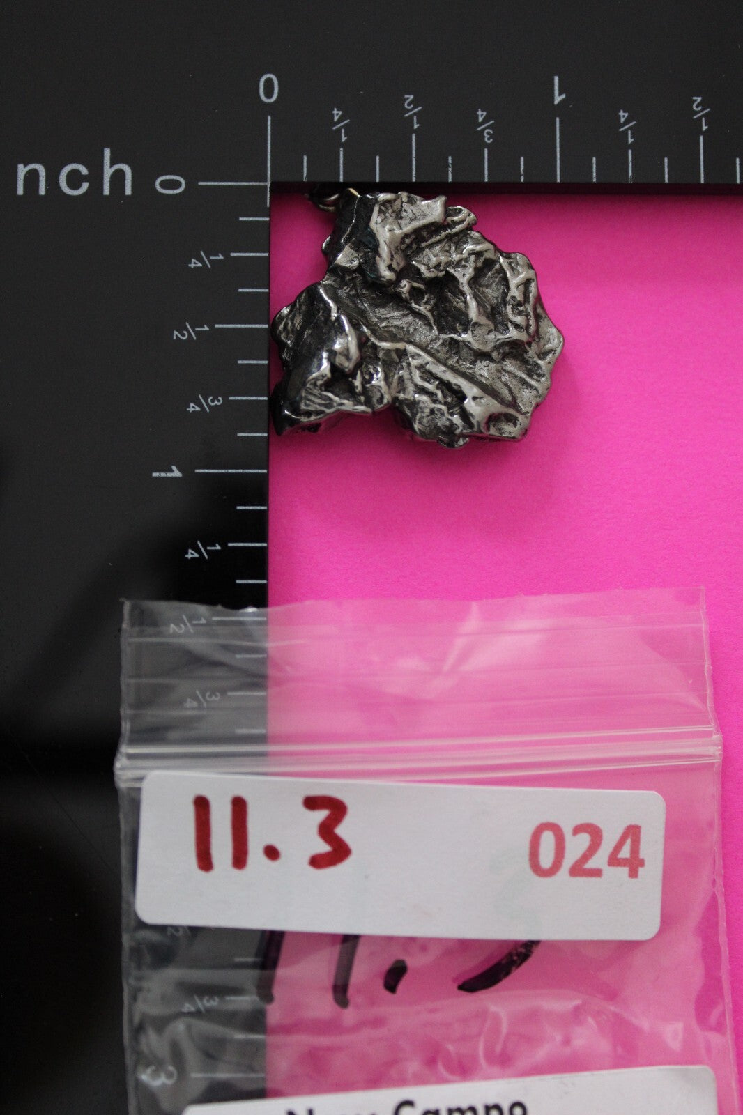 Meteorite Necklace W/ Chain Campo Del Cielo 11.3 Grams Real Dinosaur Girl COA 24