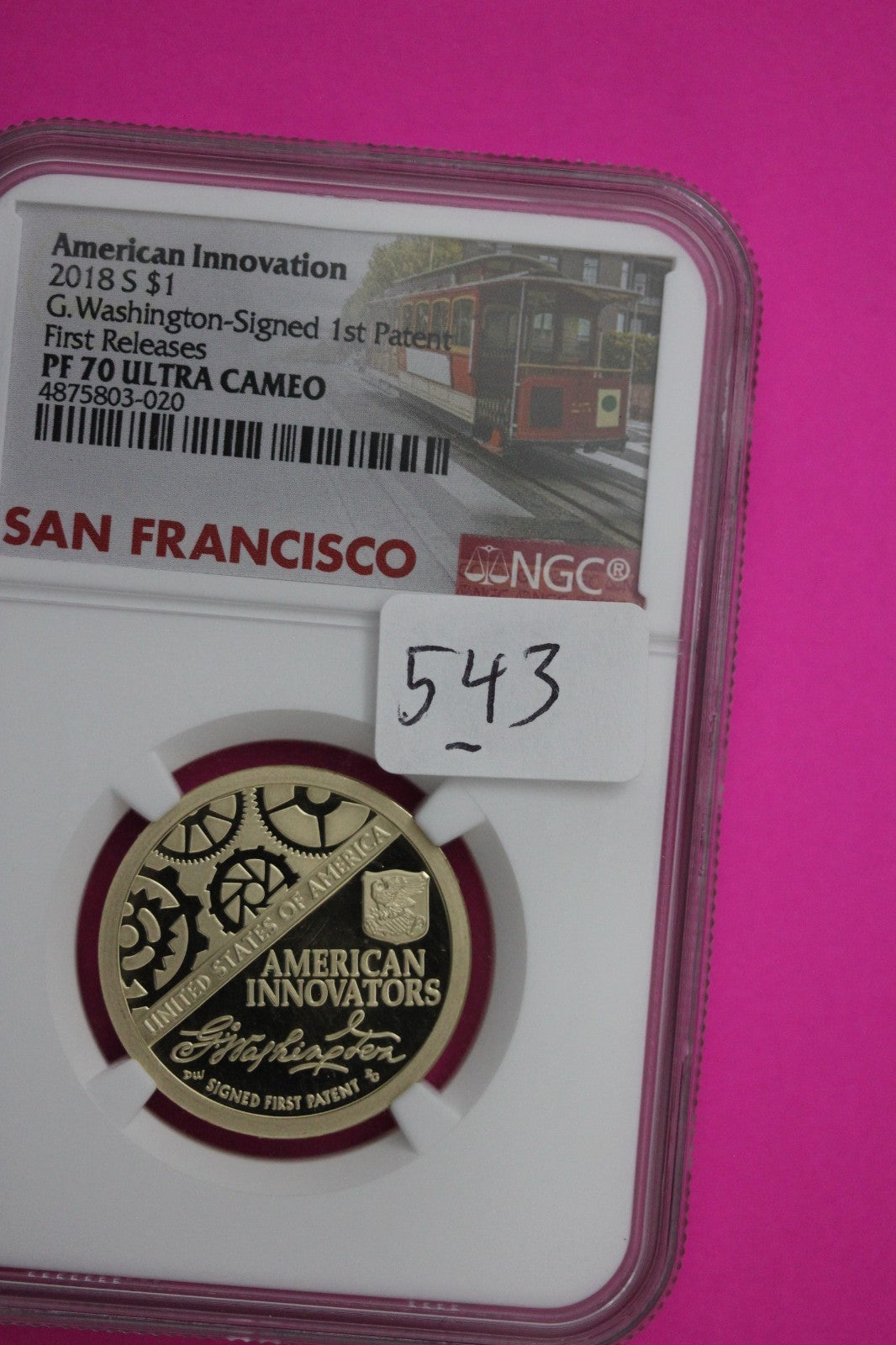 2018 PF 70 Proof Ametican Innovation Dollar NGC Graded Certified Authentic 543