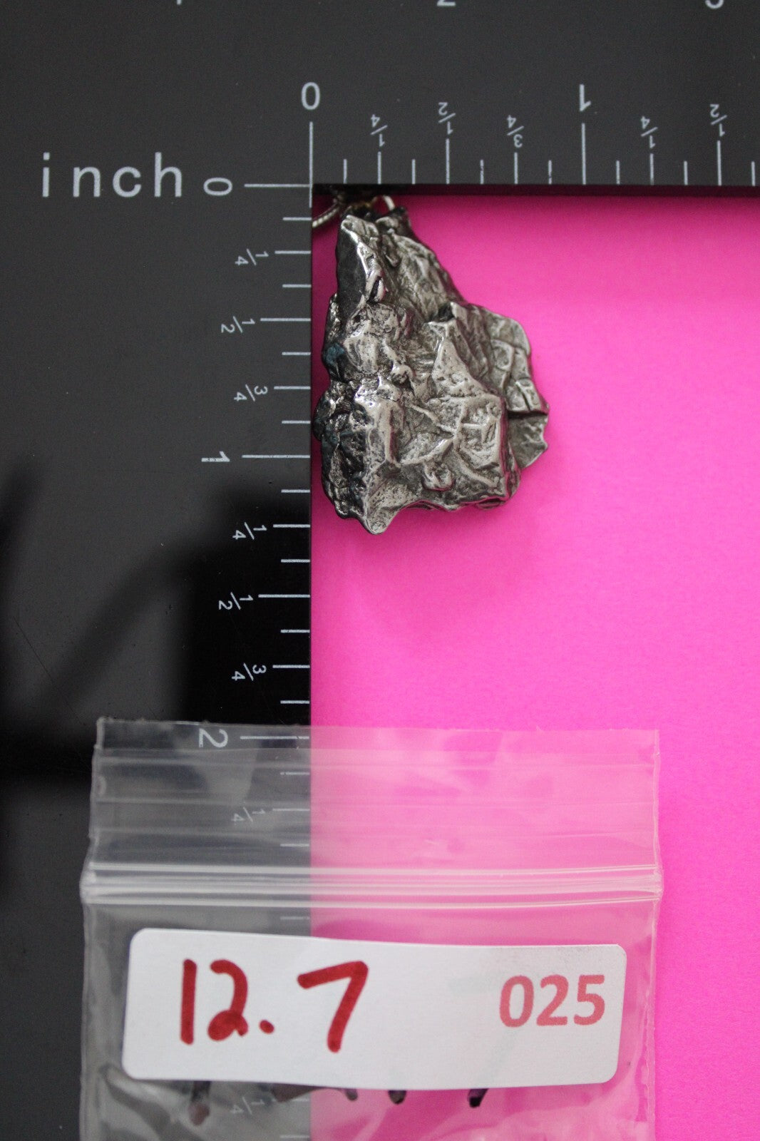 Meteorite Necklace W/ Chain Campo Del Cielo 12.7 Grams Real Dinosaur Girl COA 25