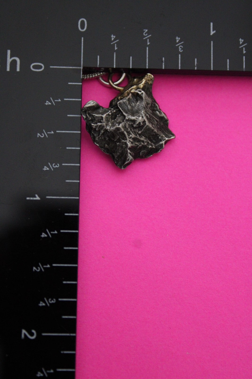 Meteorite Necklace W/ Chain Campo Del Cielo 3.4 Grams Real Dinosaur Girl COA 15