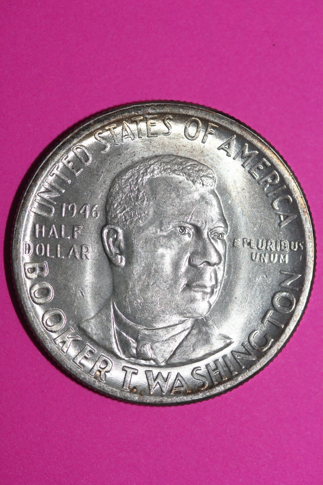 High Grade 1946 Booker T Washington Commemorative Silver Half Dollar Coin 1039