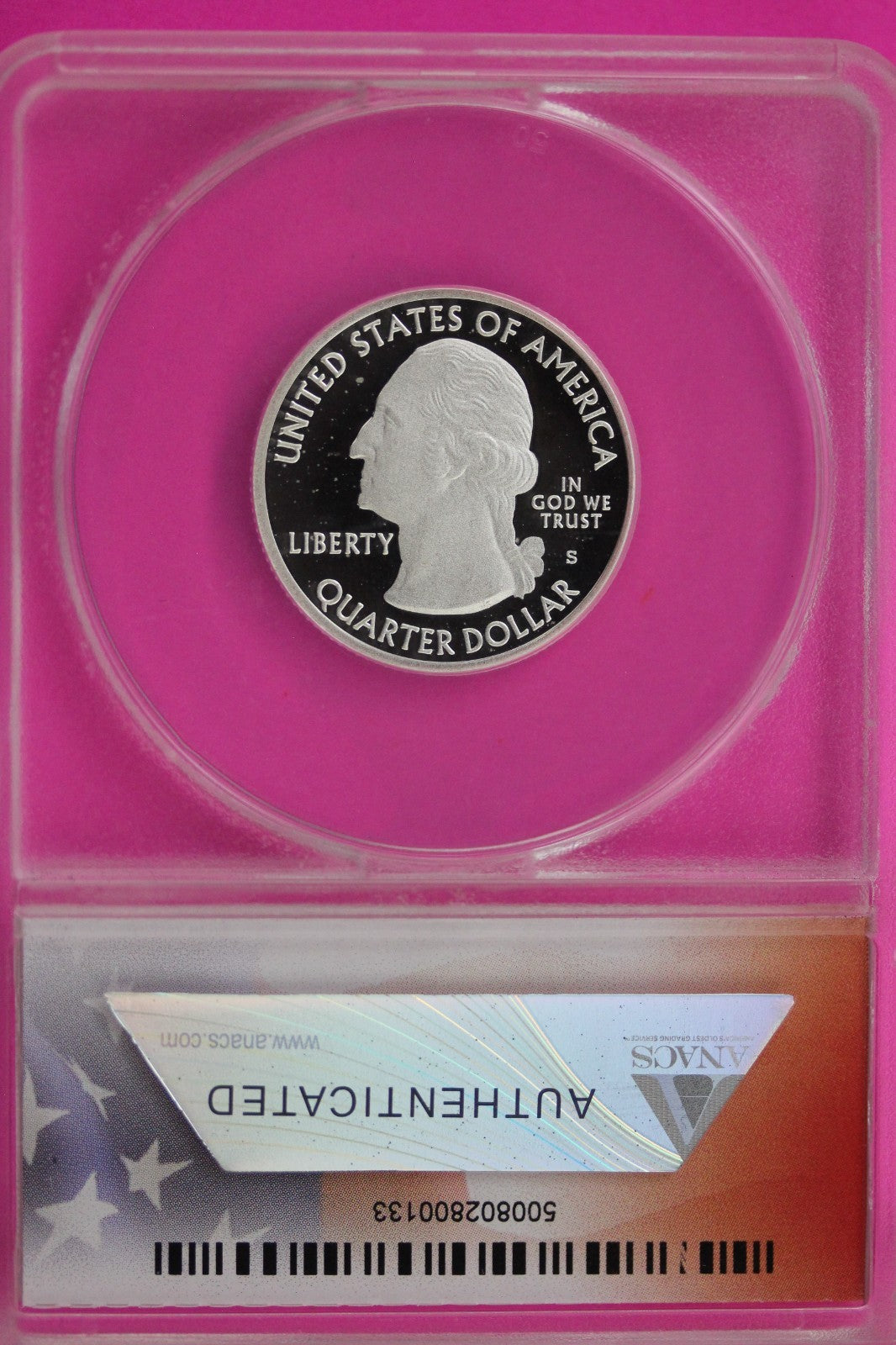 2014 S PR 70 Silver Quarter Great Sand Dunes ATB ANACS Graded Certified Slab 96