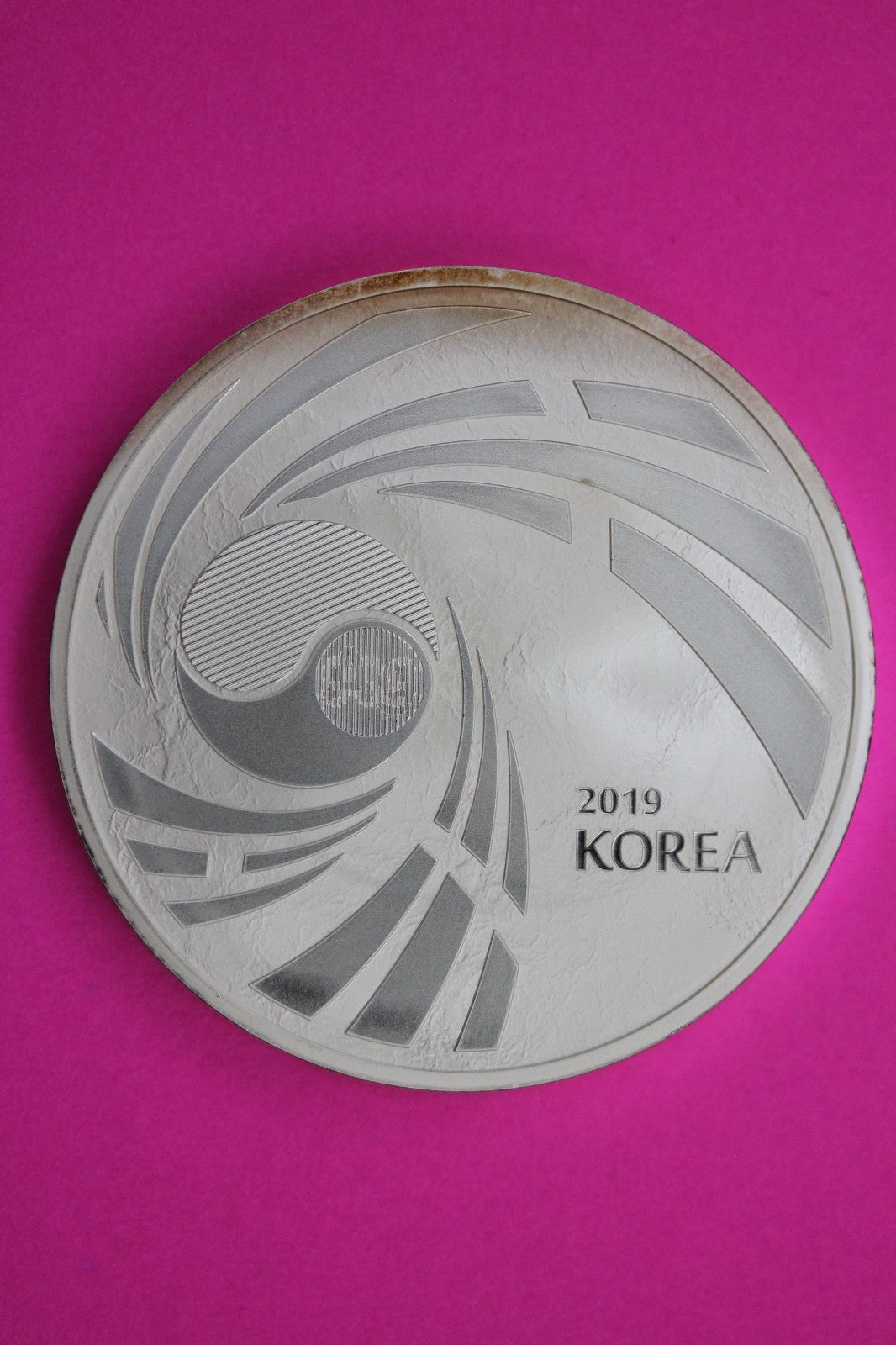 BU 2019 Korea Taekwindo 1 OZ .999 Silver Medal Guaranteed Authentic Genuine 1703