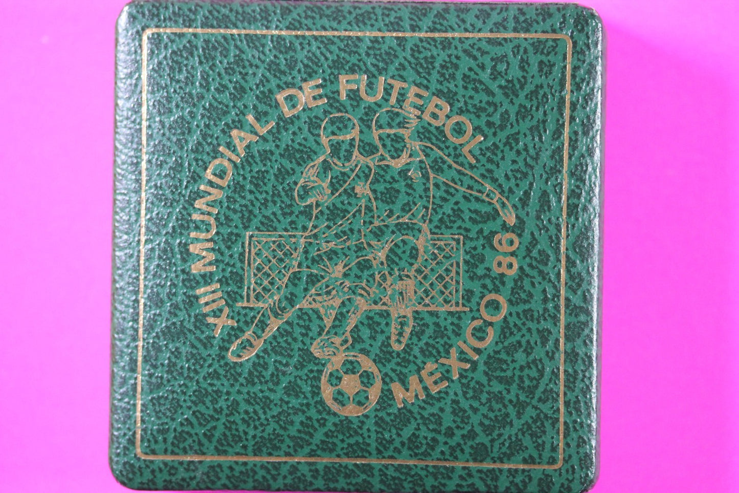 1986 Mexico World Football Championship Silver Commemorative Coin BOX COA 6084