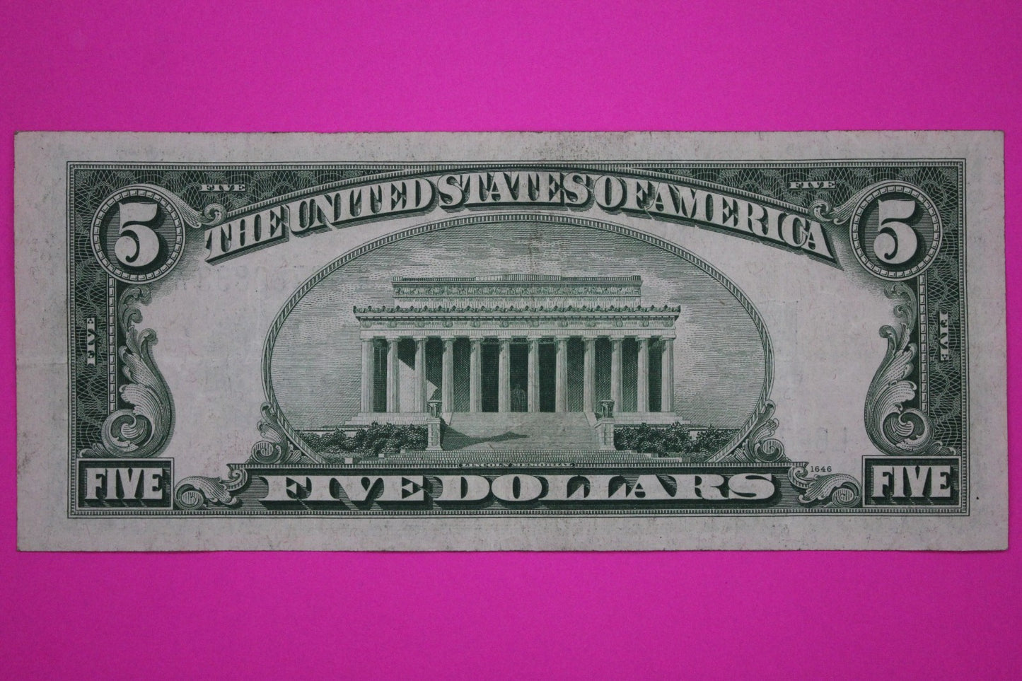 1934 B $5 Five Dollars Silver Certificate Guaranteed Authentic Genuine Bill 56