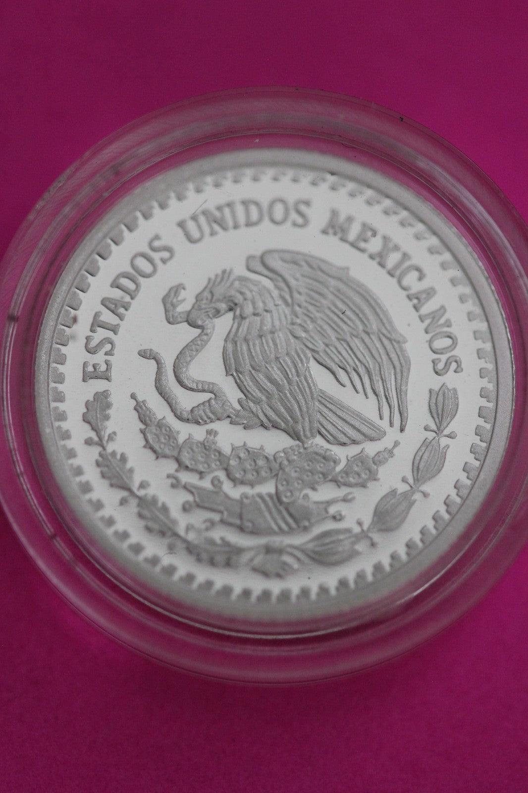 2007 Proof Mexico Libertad 1/20 Onza Silver Coin 1/20 Ounce In Mint Capsule 2082