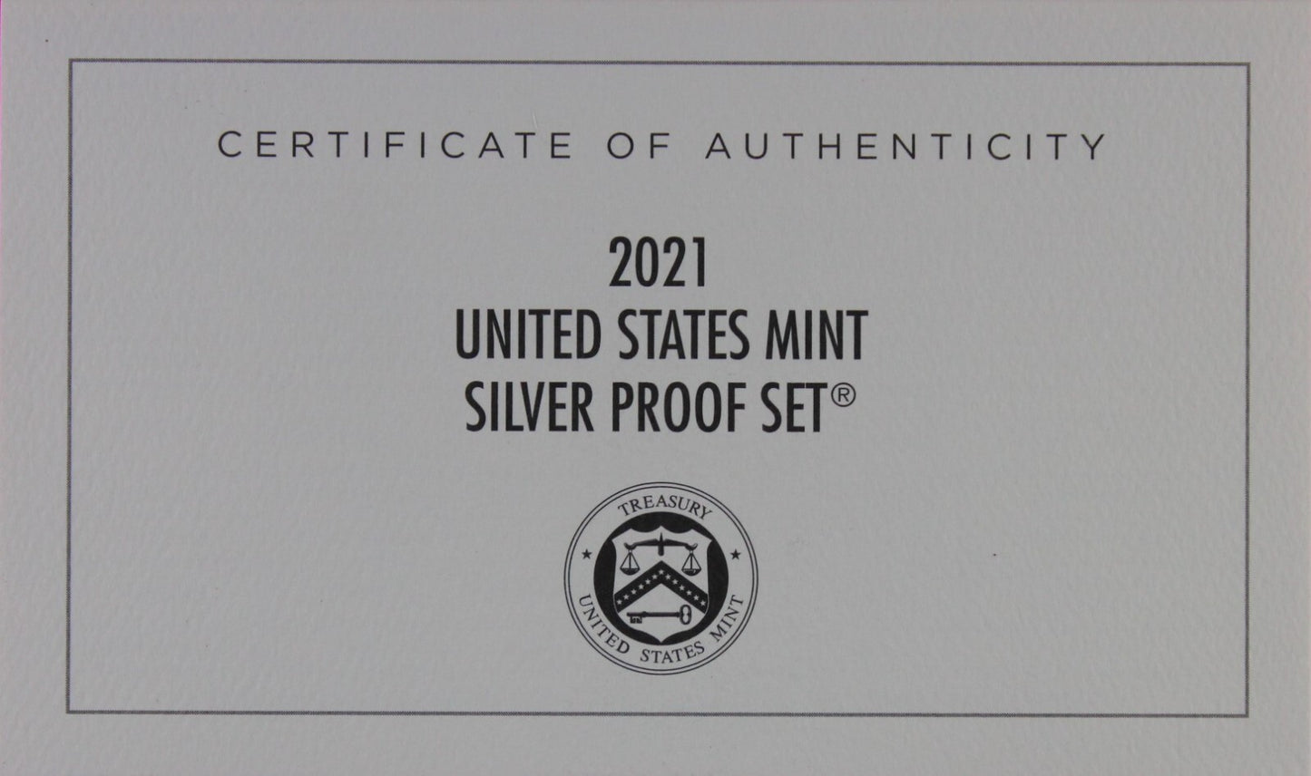 Gem 2021 S Silver DCAM Proof Set You Get Exact Coins In Pics Mint Box & COA 7078