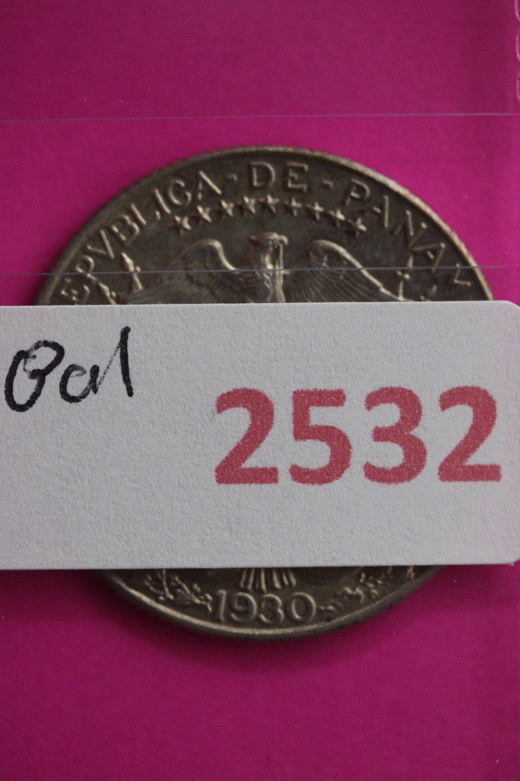 High Grade 1930 Panama 1/4 Balboa Silver Coin Guaranteed Authentic Genuine 2532