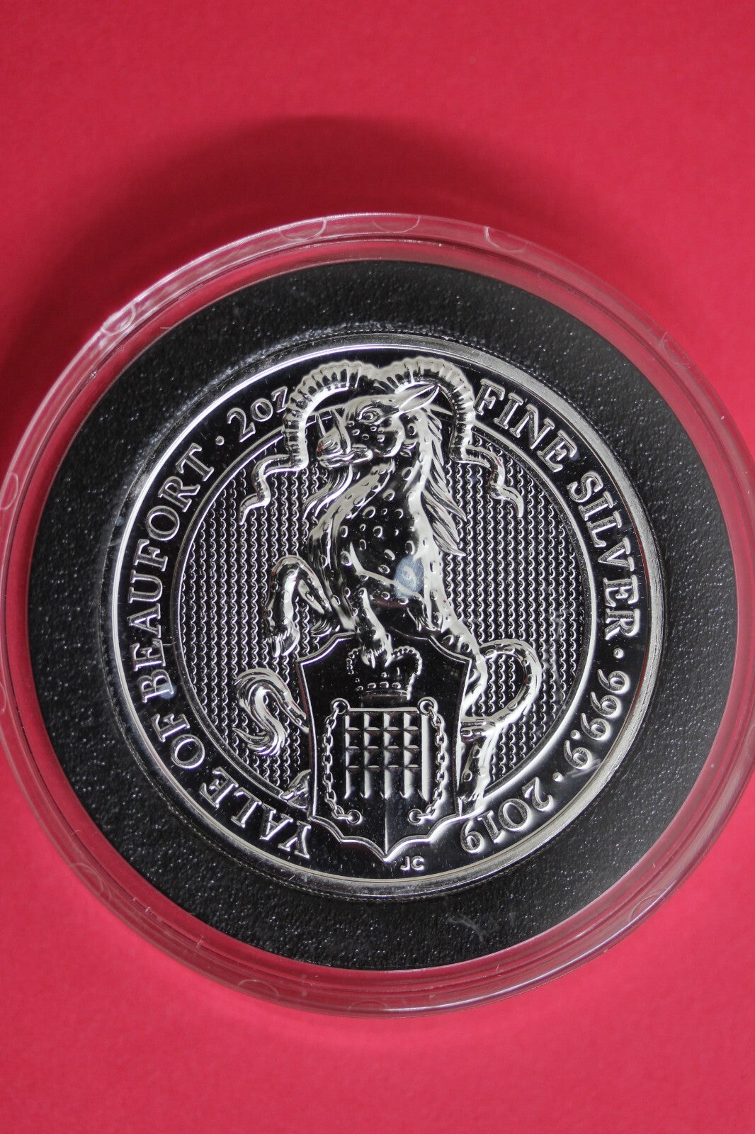 2019 £5 UK Yale Of Beaufort 2 Troy Ounces .999 Fine Silver Medal GFB 6078