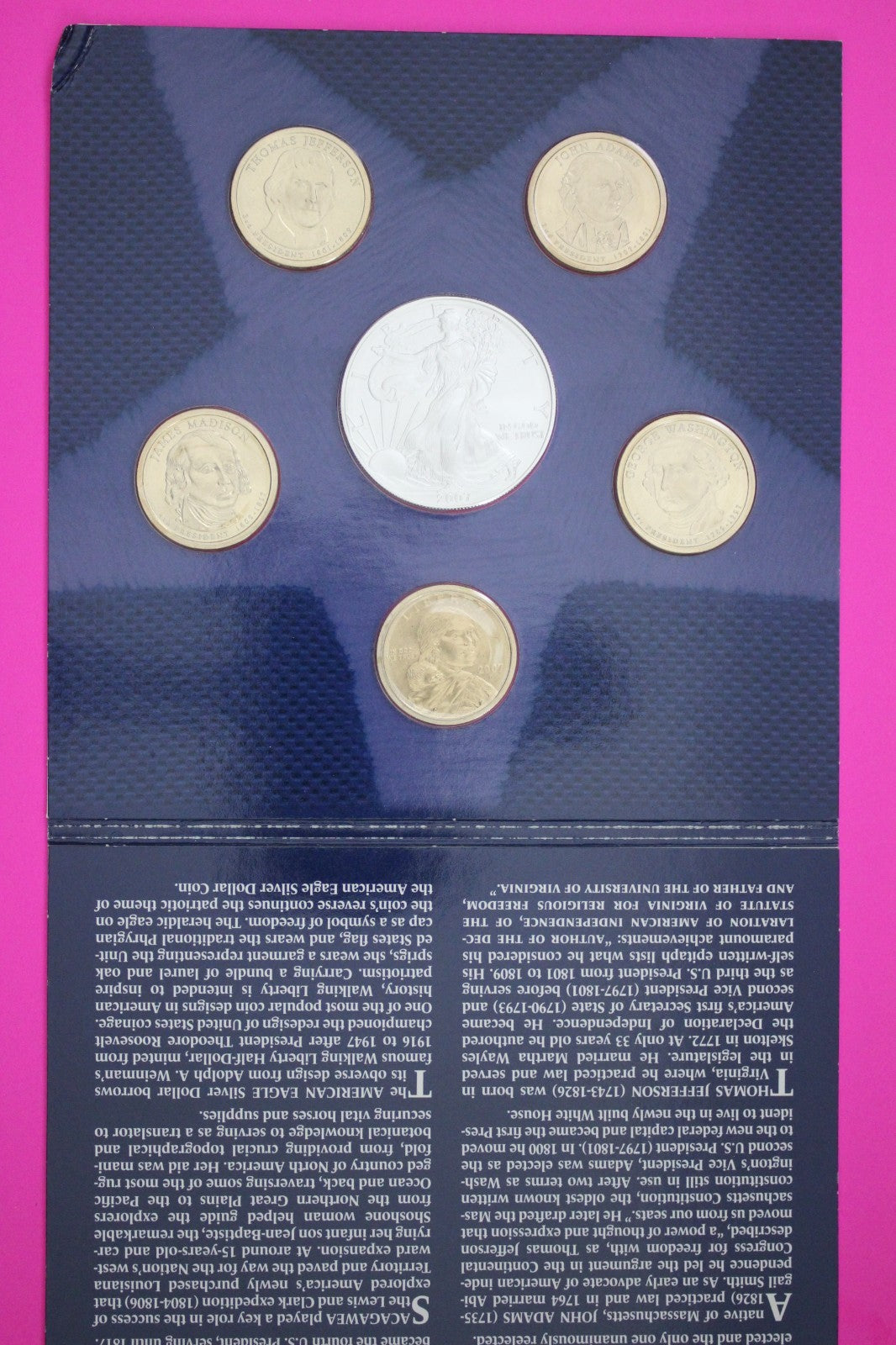 Gem 2007 Brilliant Uncirculated 6 Dollars U.S. Mint Set Silver Eagle COA 9056