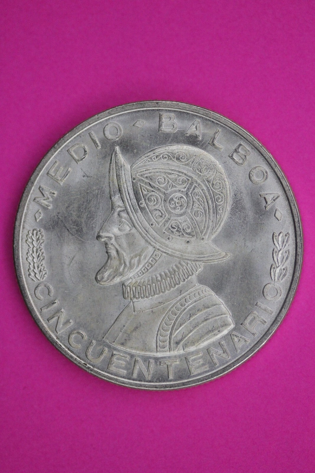 Gem Brilliant Uncirculated 1953 Panama Half Balboa Silver Low Mintage Coin 28