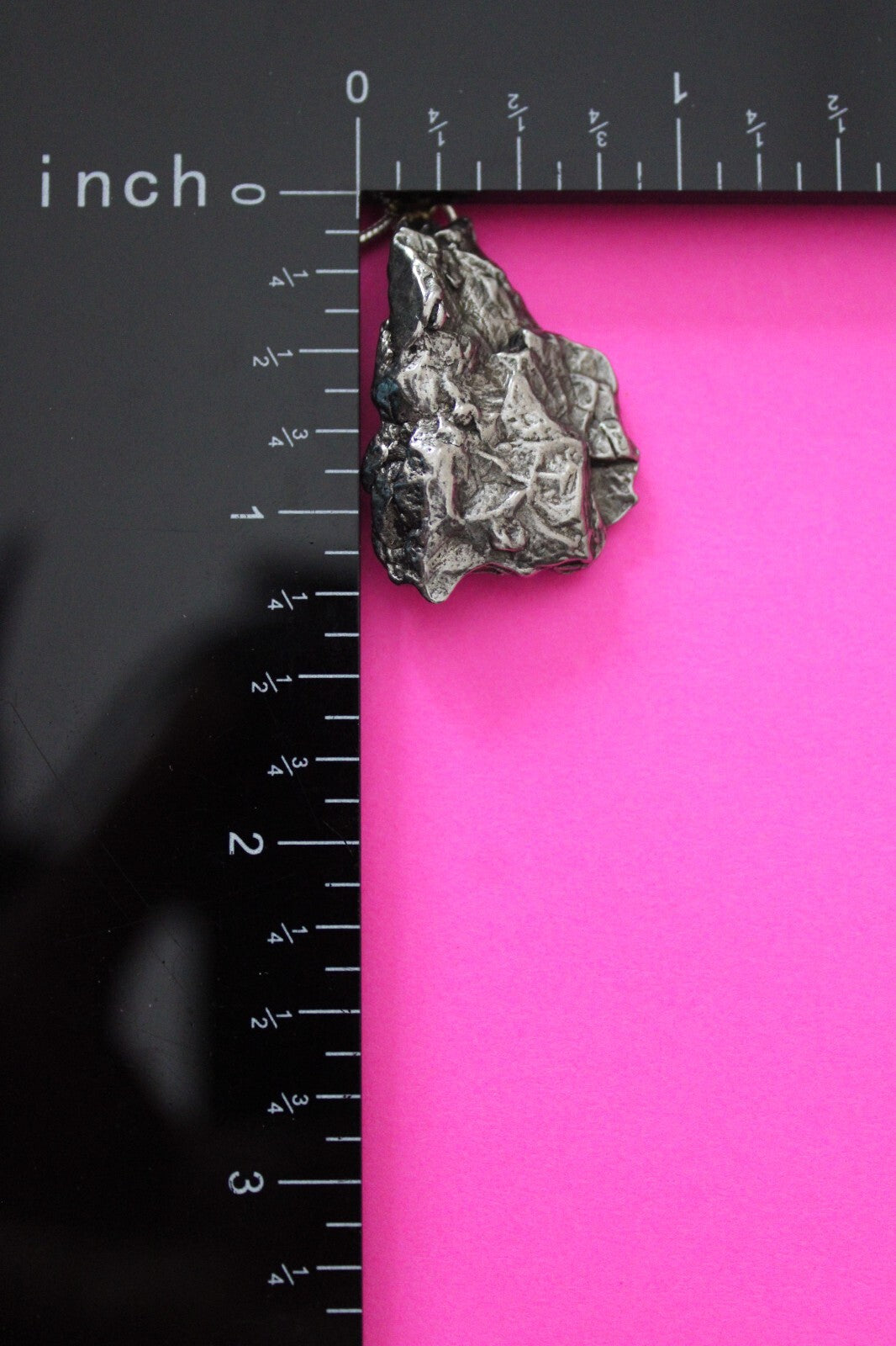 Meteorite Necklace W/ Chain Campo Del Cielo 12.7 Grams Real Dinosaur Girl COA 25