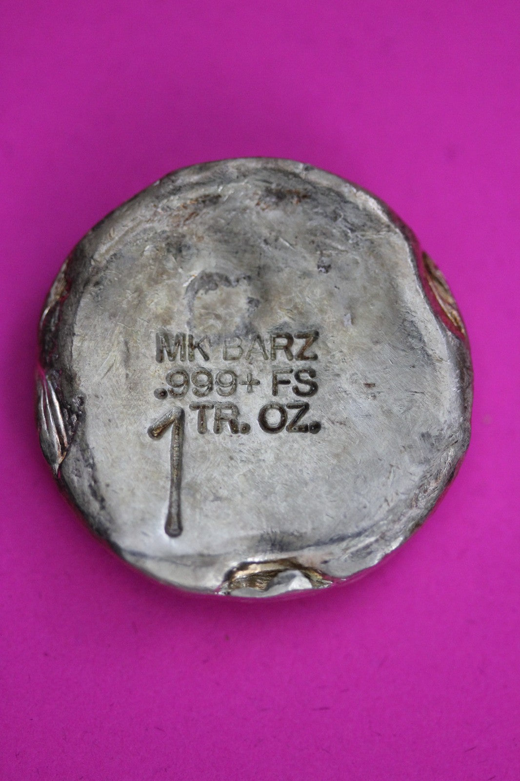 Hand Poured Skull & Crossbones 1 OZ .999 Silver Round Guaranteed Genuine 1855