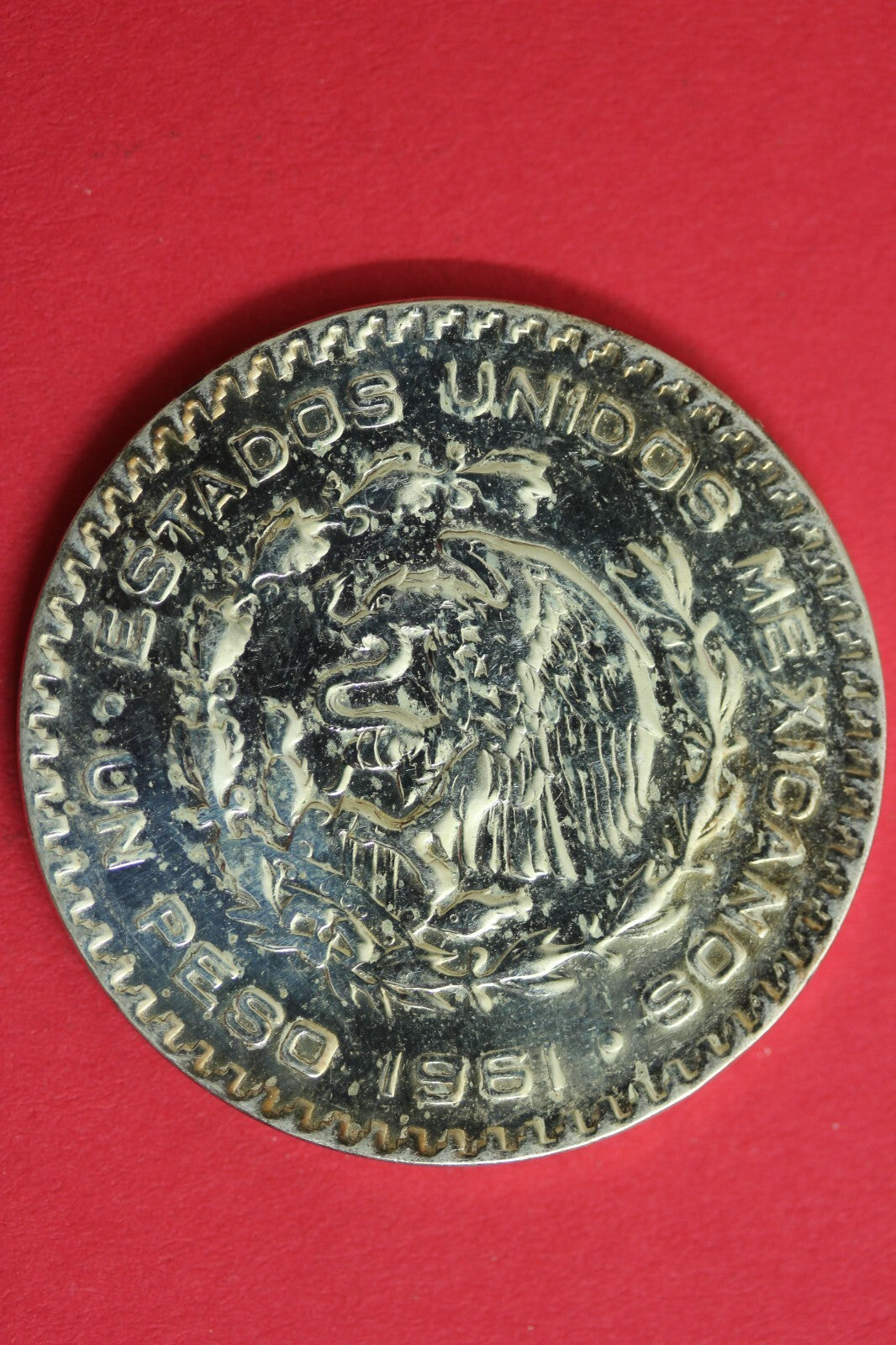 1961 Mexico Un 1 Peso .10 Silver Coin Morelos Estados Unidos Mexicanos GFB 50