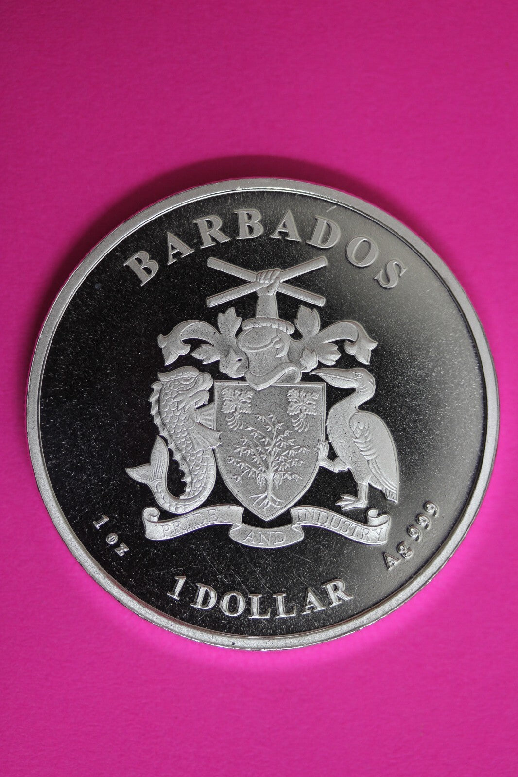 Gem BU 2023 Barbados Monkey 1 OZ Silver Coin .999 Fine $1.00 Same Coin In Pic 08