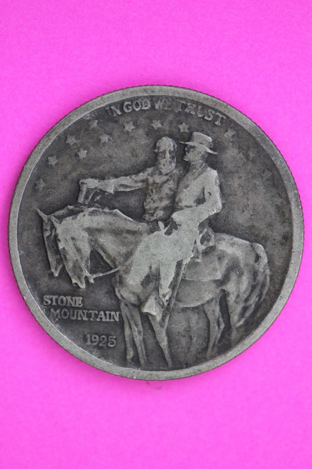 1925 Stone Mountain Commemorative Silver Half Dollar Scarce Coin Authentic 0736N